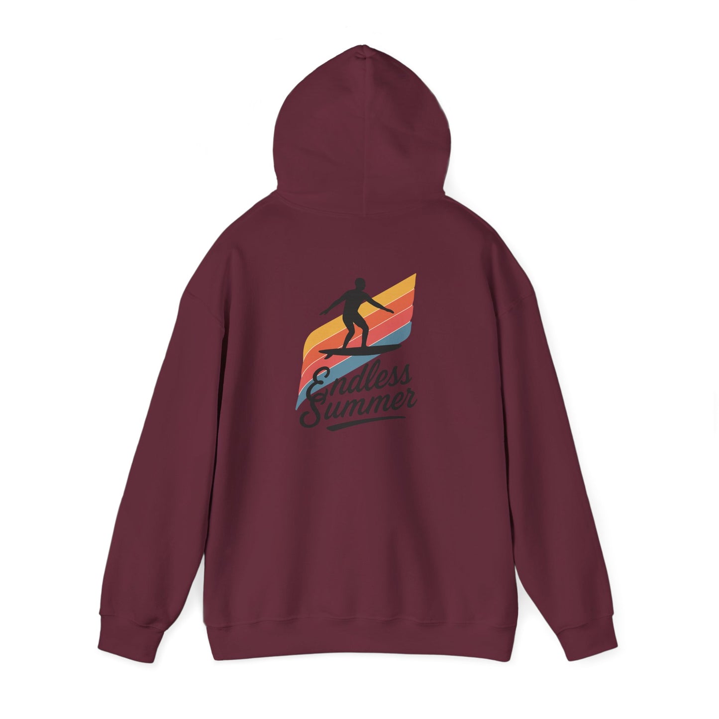 Endless Summer Surf Hoodie — Retro Sunset Skateboard Pullover