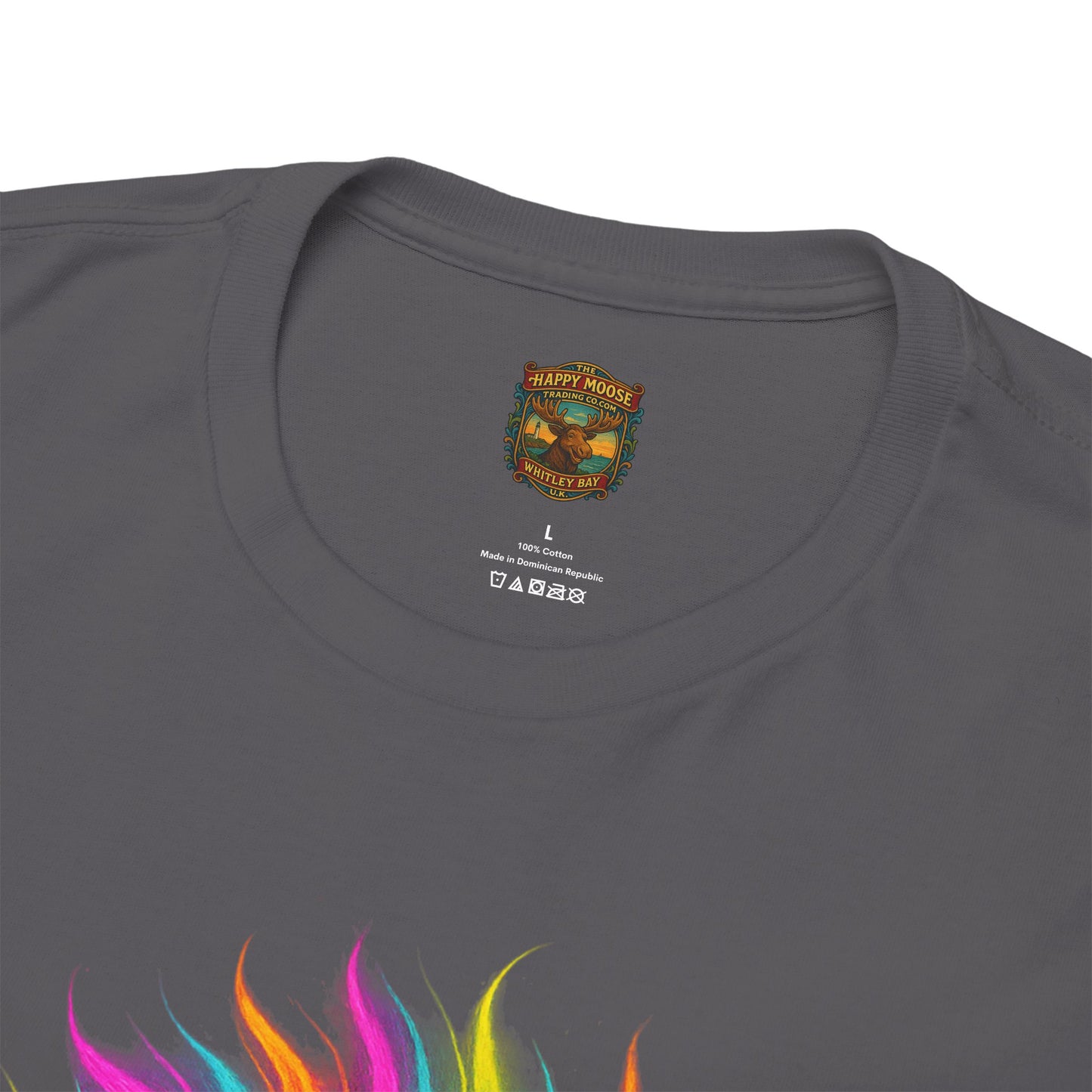 Colorful Highland Cow T-Shirt — Vibrant Rainbow Yak Graphic Tee