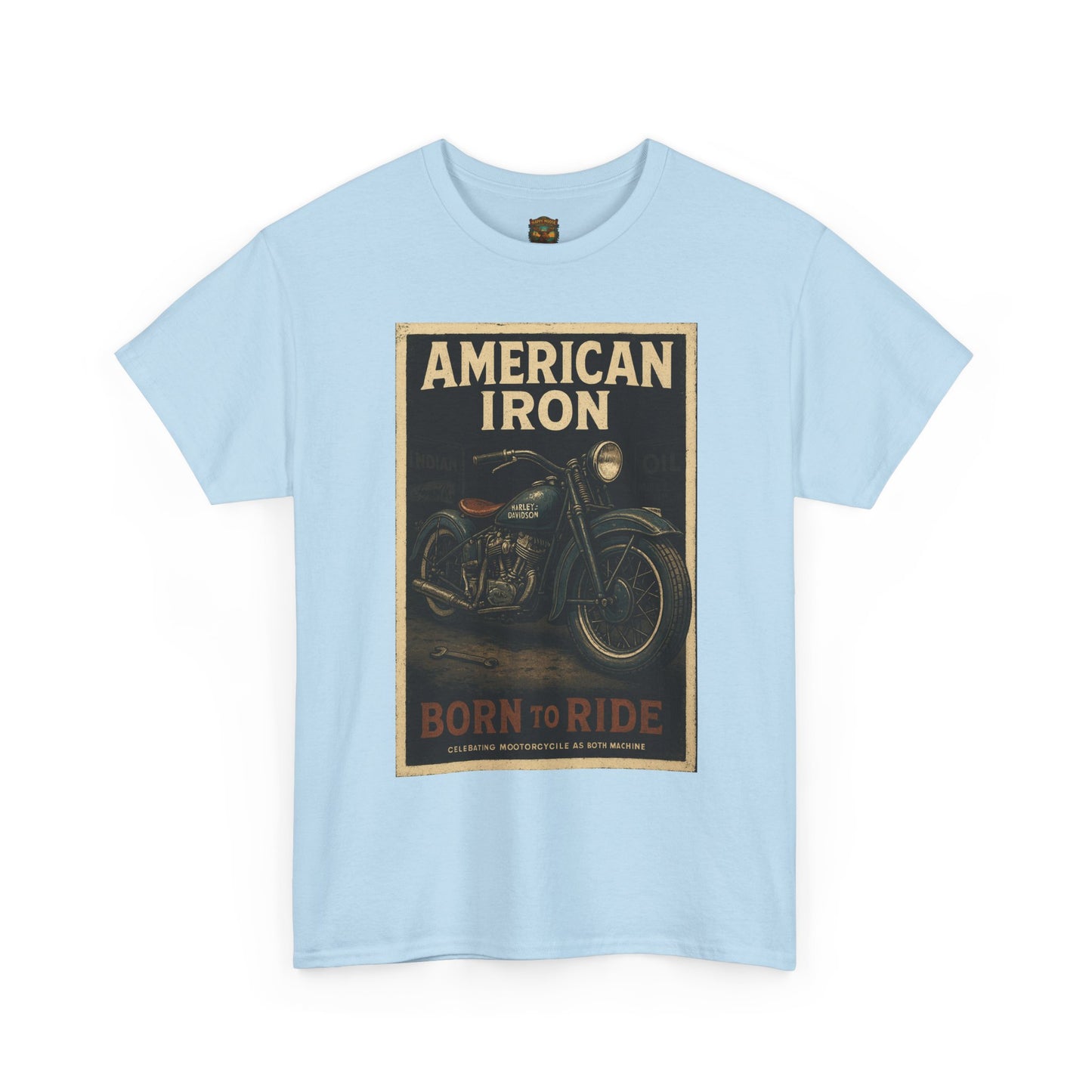 American Iron Motorcycle Poster Tee | Born to Ride