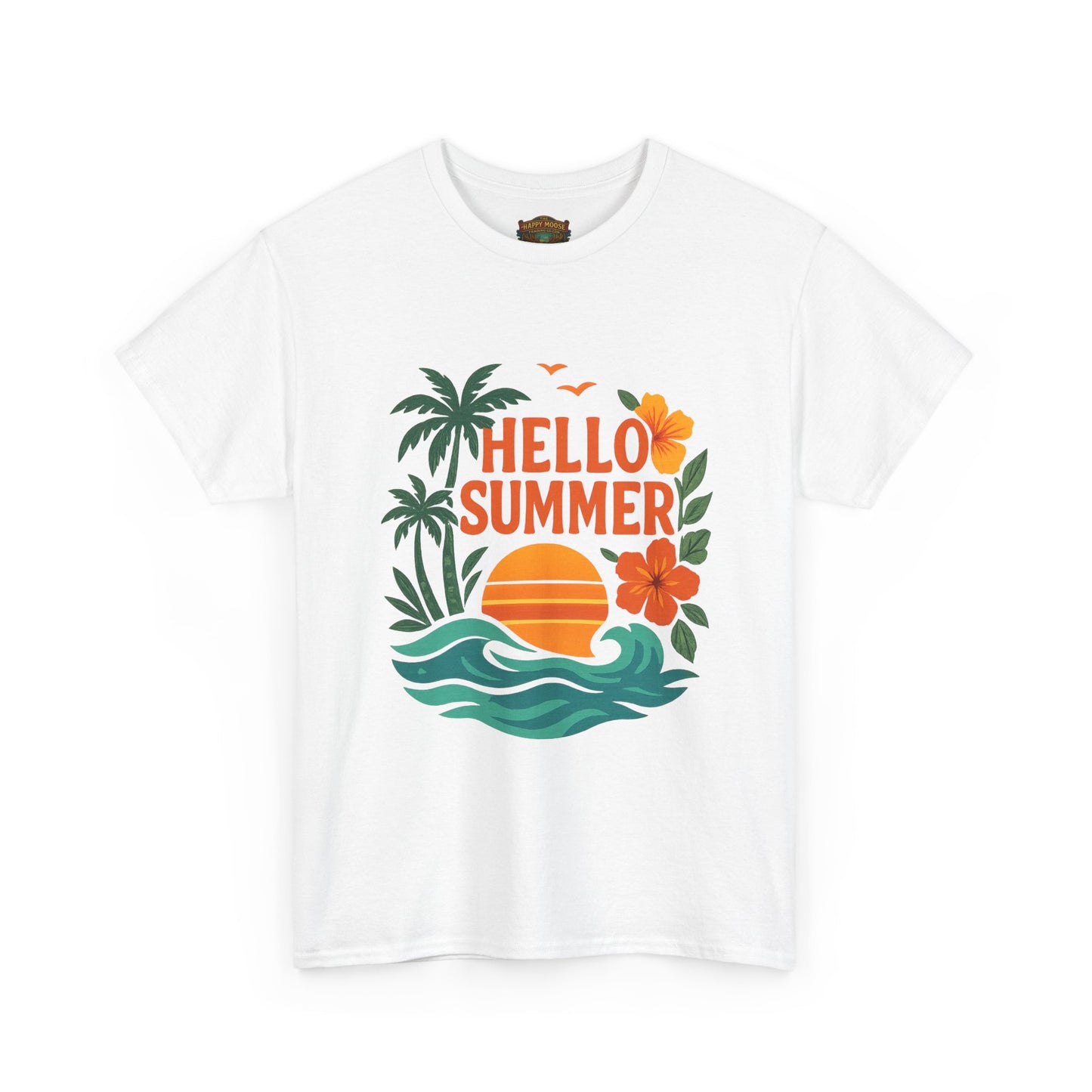 Hello Summer T-Shirt | Sunshine Text Graphic, Summer Vibes Tee