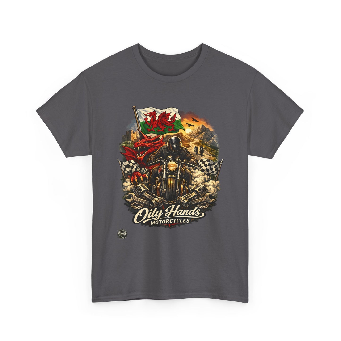 Vintage ‘Oily Hands’ Welsh Motorcycle Cruiser Tee