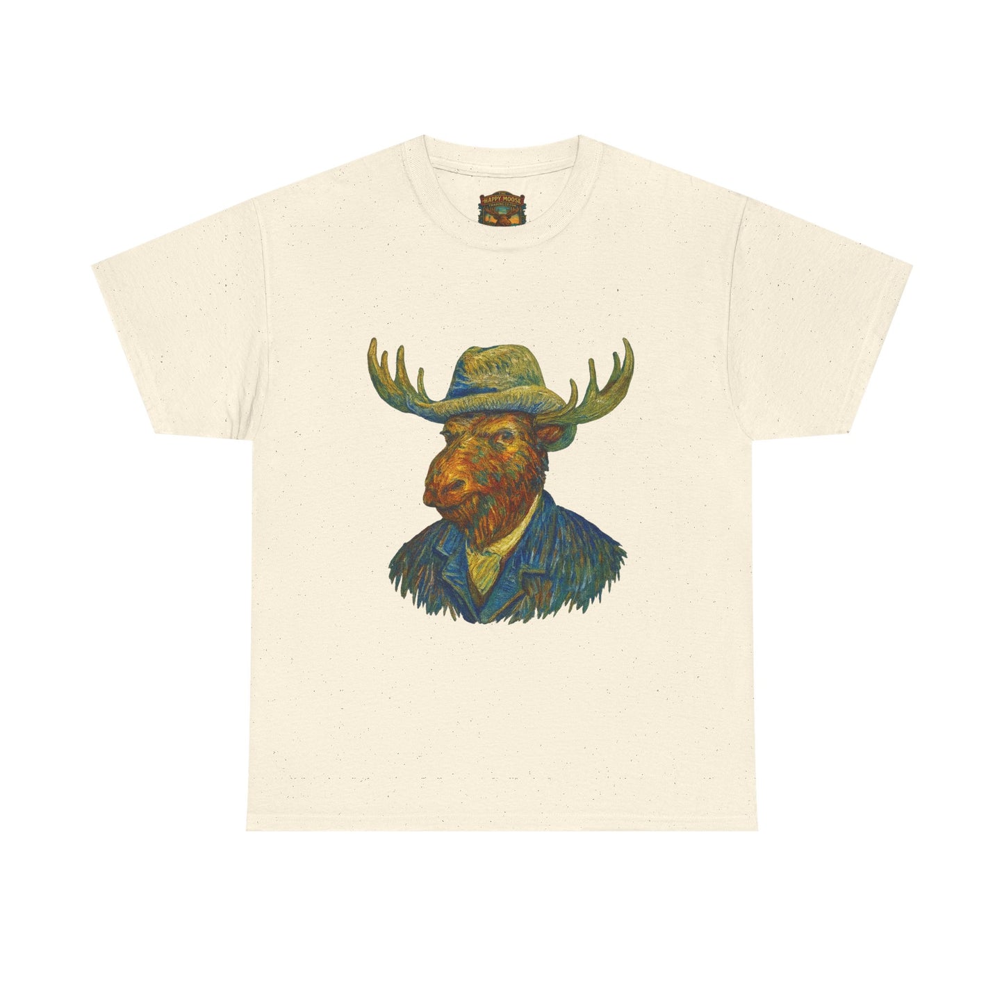 Moose Gogh Self-portrait with Straw Hat |  Art Tee