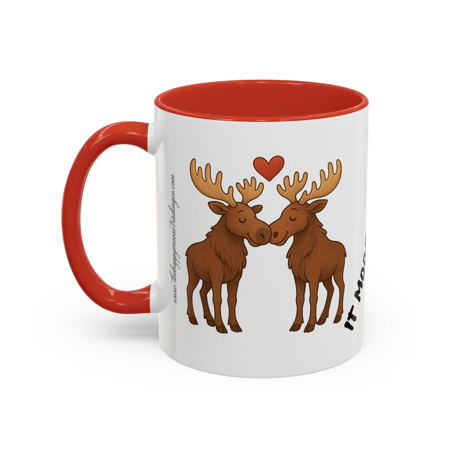 It Moose Be Love Coffee Mug — Cute Romantic Moose Couples Accent Mug (11/15oz)