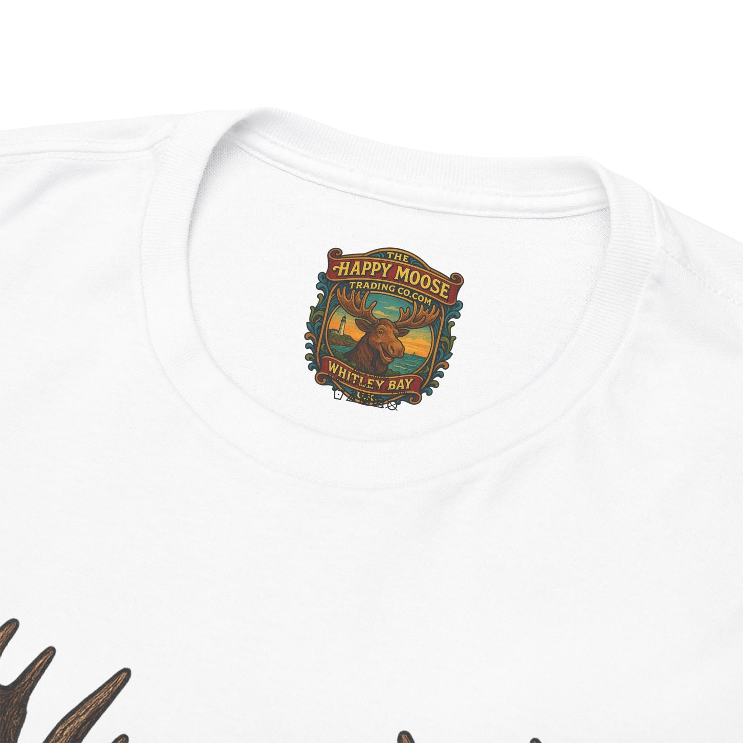 Moose Skull Graphic Tee — Dark Forest Horror Antler Shirt