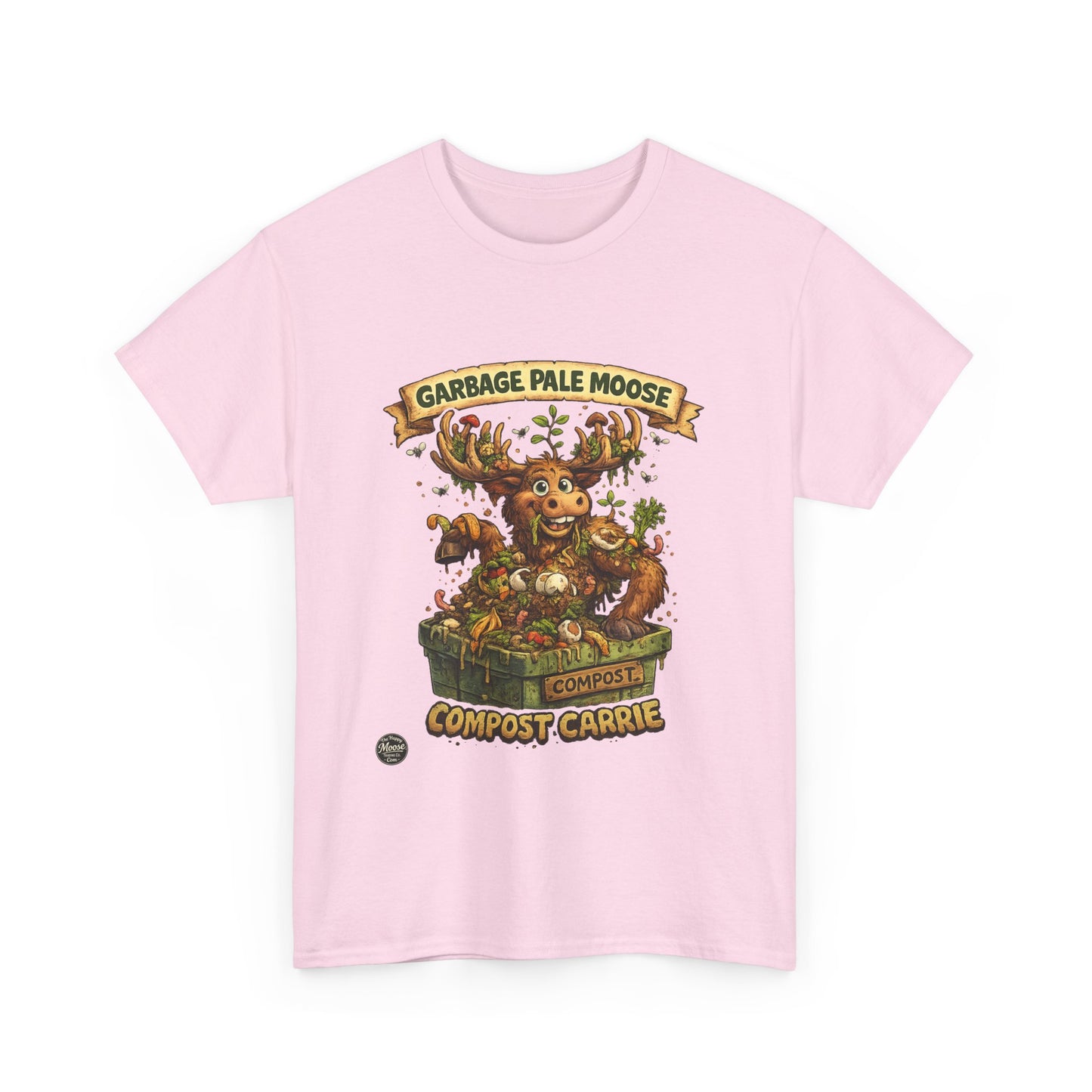Compost Carrie Garbage Pale Moose Tee —  Eco-Friendly Gardening T-Shirt #G008
