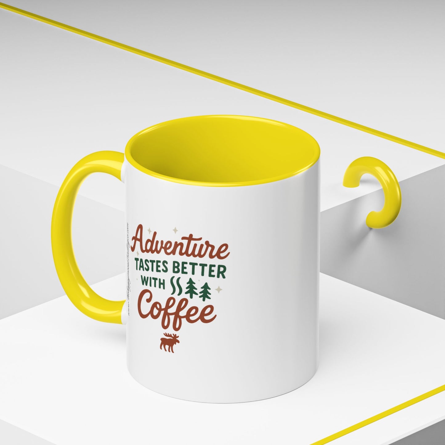 Adventure Tastes Better With Coffee Mug — "Adventure Tastes Better with Coffee" Rustic Outdoor Camper Gift (11/15oz)