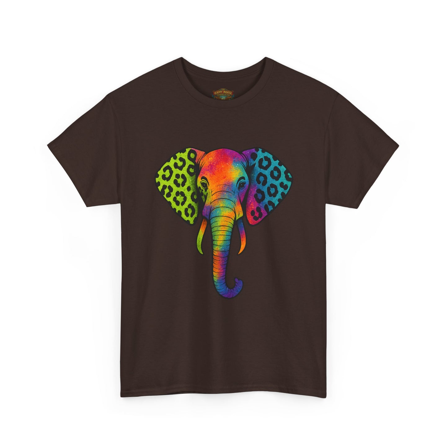 Colorful Leopard Print Elephant T-Shirt