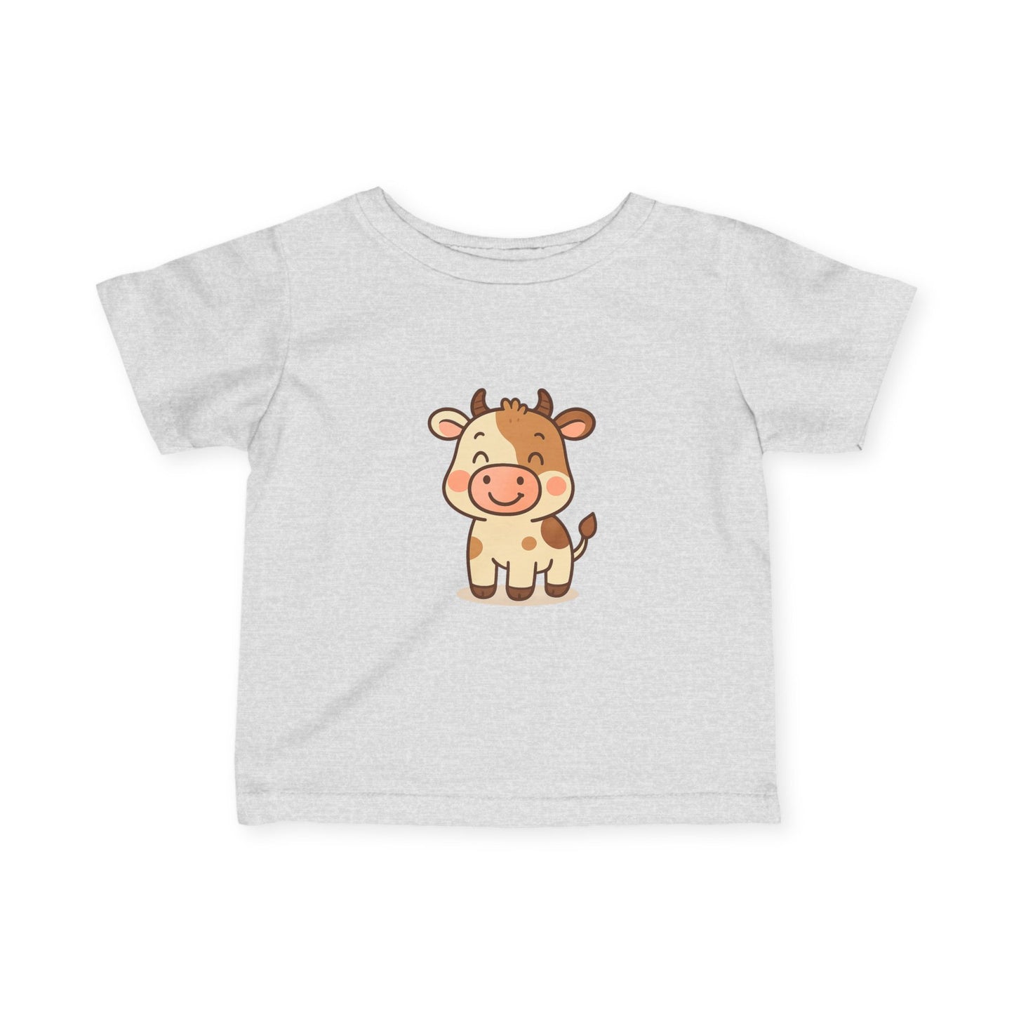 Cute Cartoon Cow Infant Tee - Baby Cow Graphic Shirt