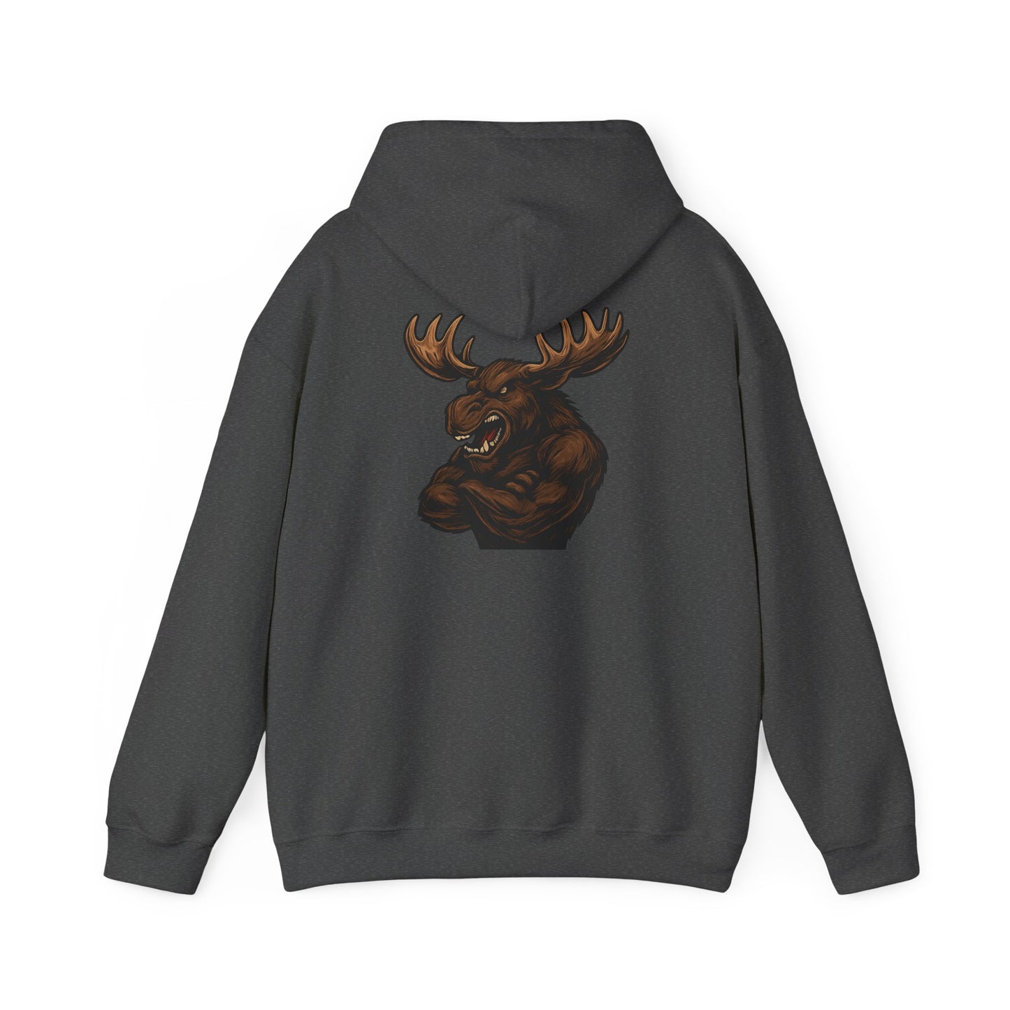Ferocious Moose Head Graphic Hoodie — Bold Wilderness Outdoor Pullover