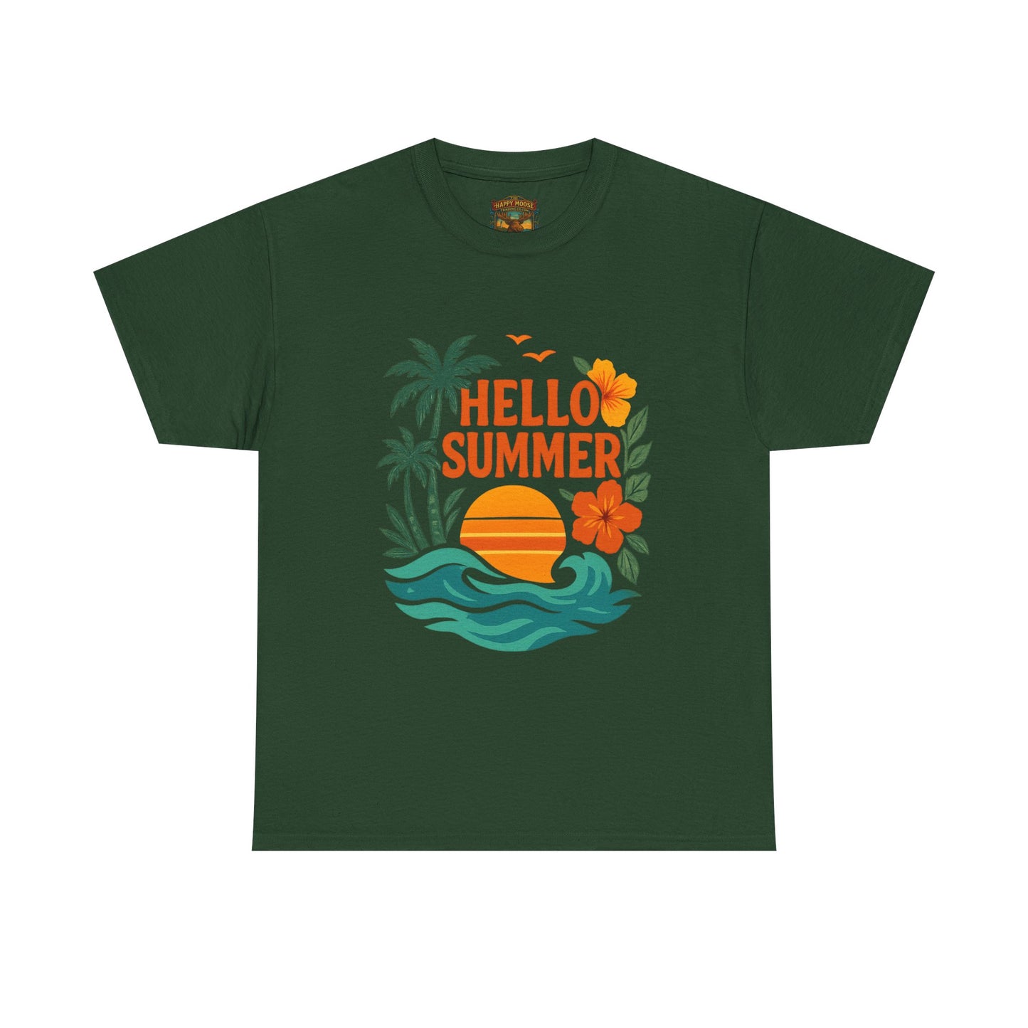 Hello Summer T-Shirt | Sunshine Text Graphic, Summer Vibes Tee