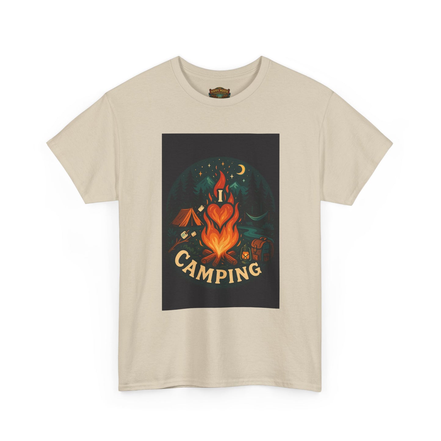 Camping Heart Campfire T-Shirt | Outdoor Adventure Graphic Tee