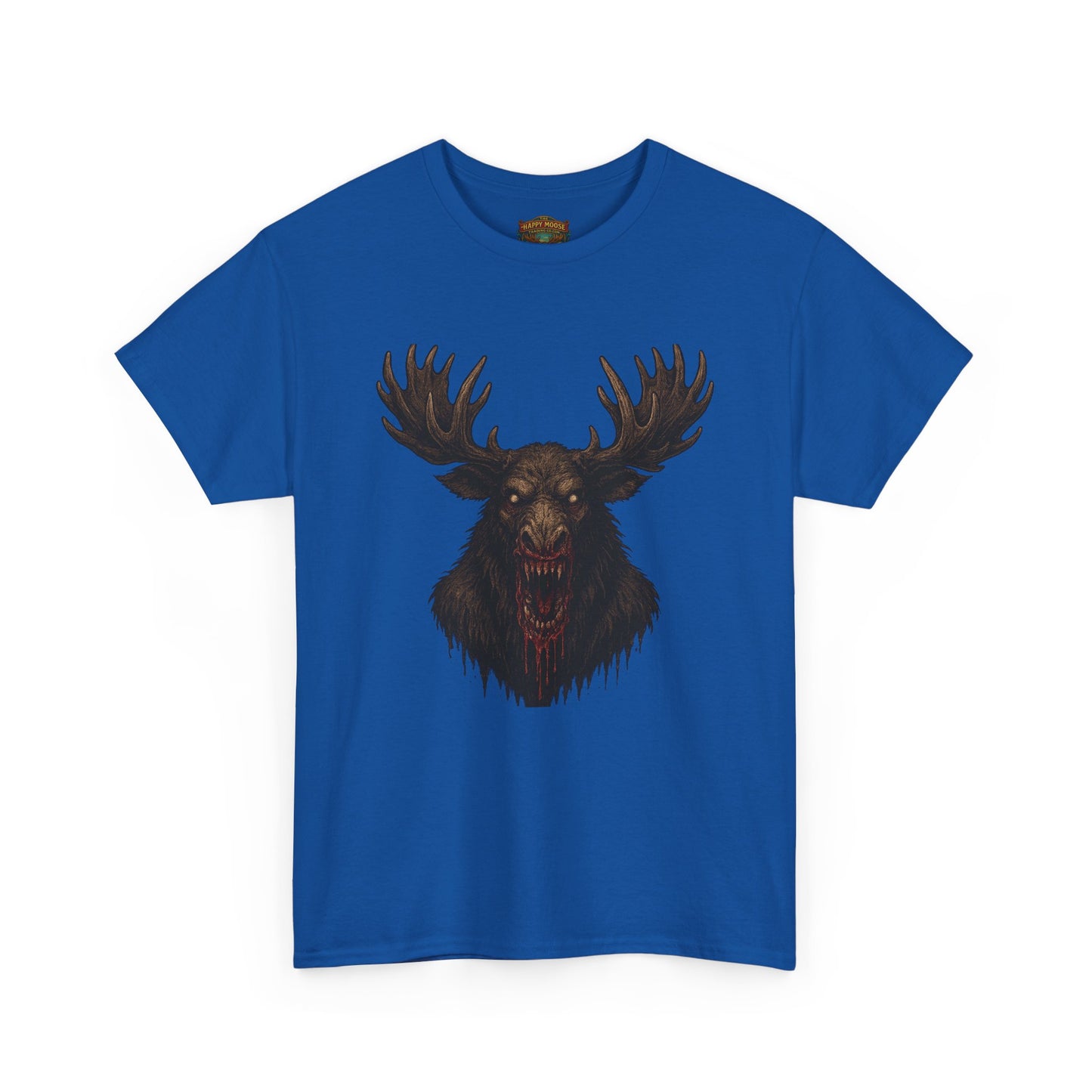 Moose Skull Graphic Tee — Dark Forest Horror Antler Shirt