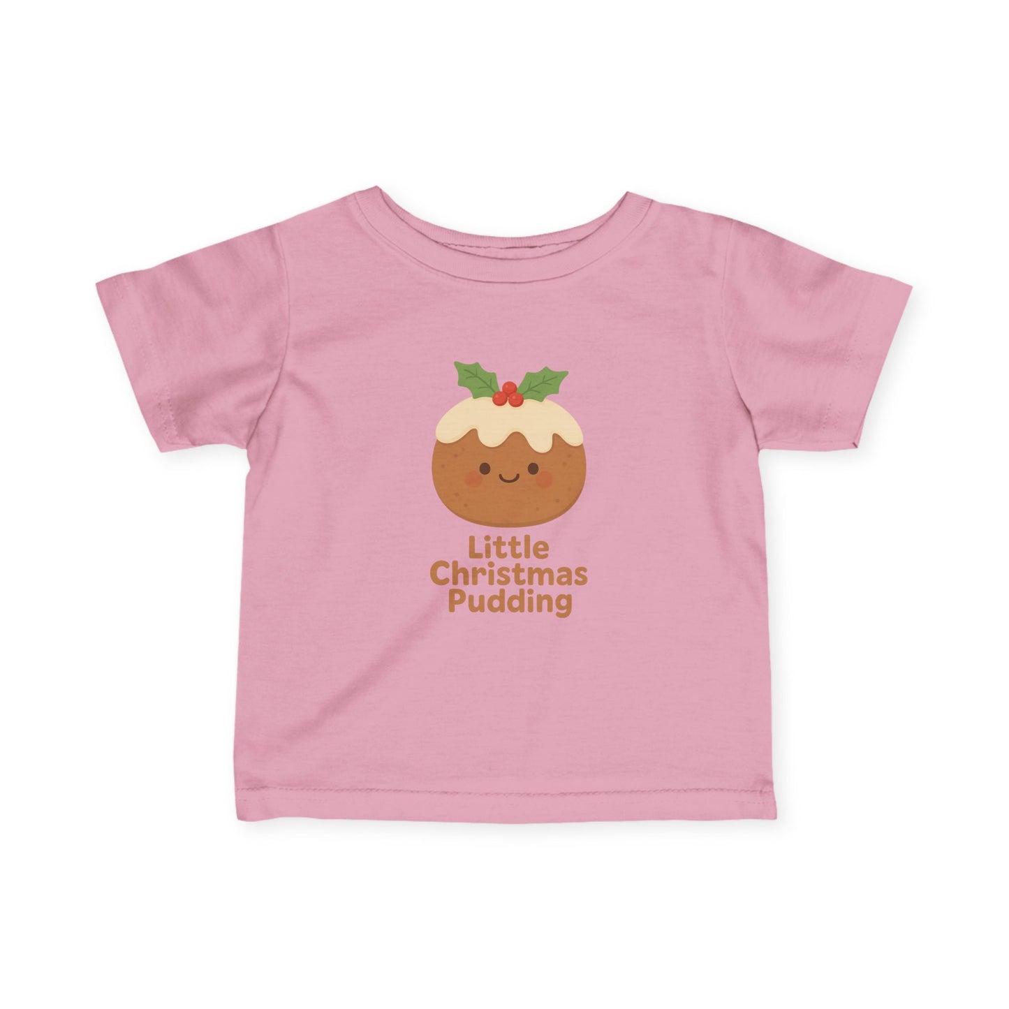 Infant Tee - "Little Christmas Pudding" Cute Holiday Baby Shirt