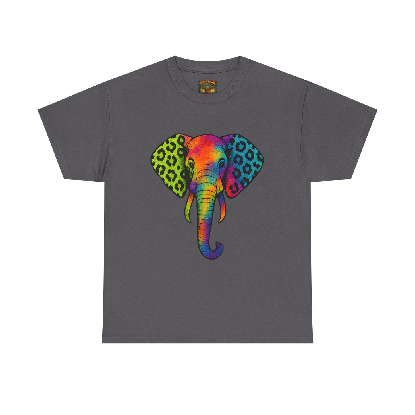 Colorful Leopard Print Elephant T-Shirt