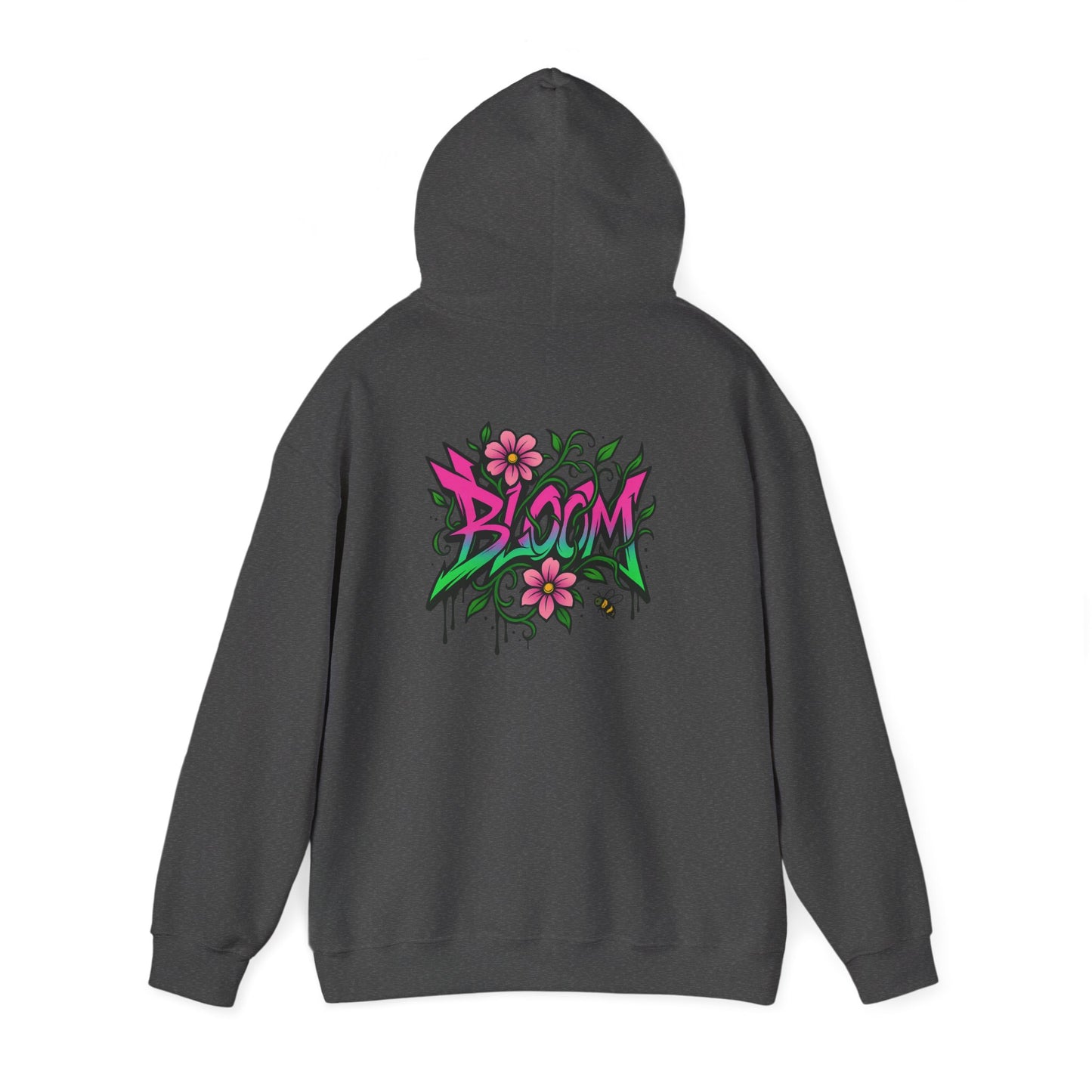 Bloom Floral Graffiti Hoodie — Women's Urban Streetwear Flower Graphic Hooded Sweatshirt