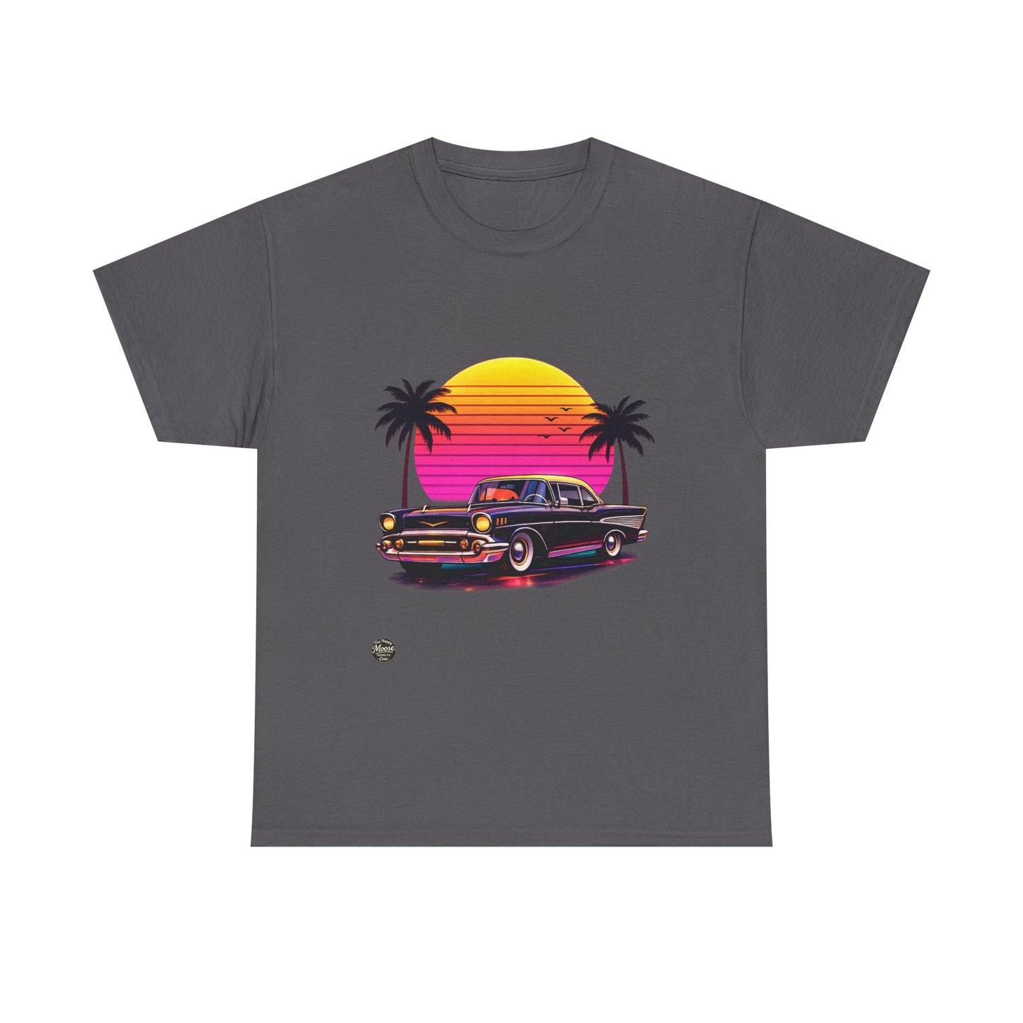 Retro Sunset Classic Car T‑Shirt  EC011