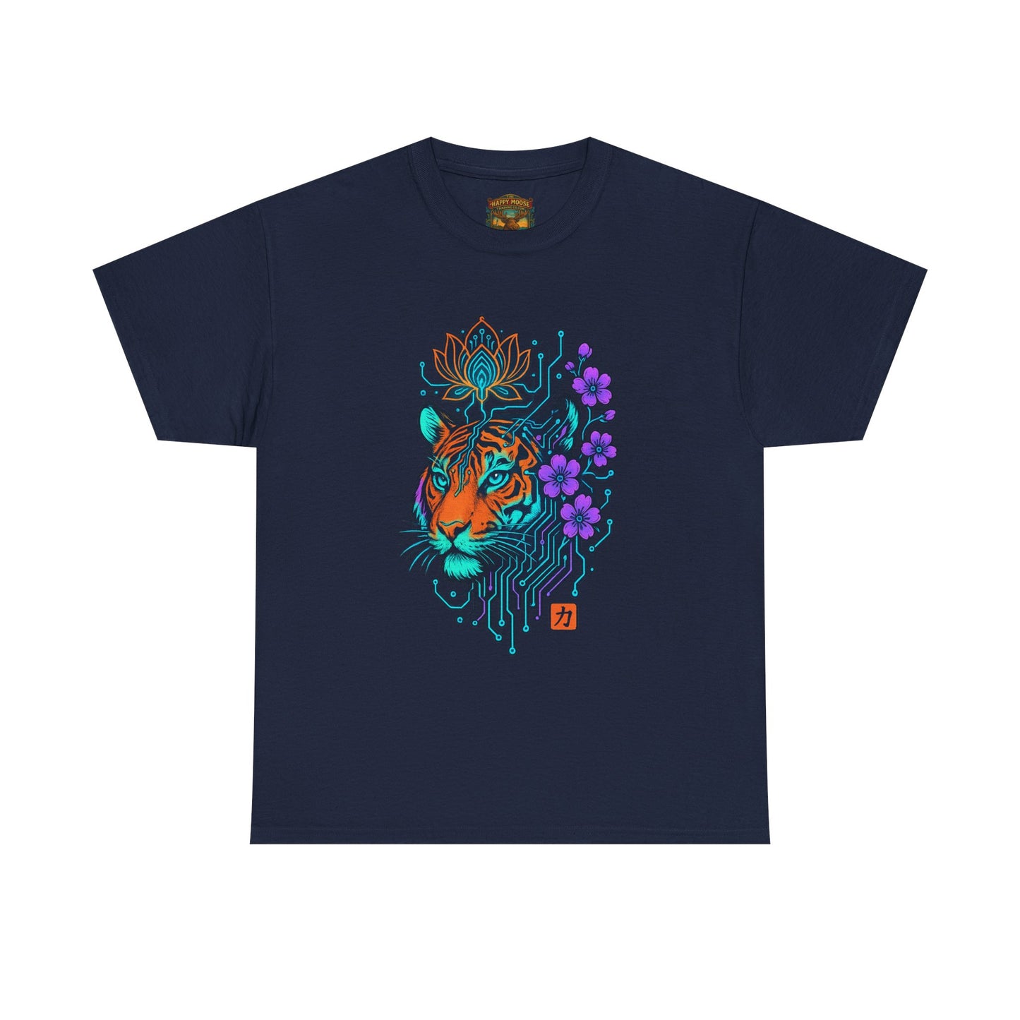 Tiger Graphic T-Shirt — Majestic Striped Cat Design