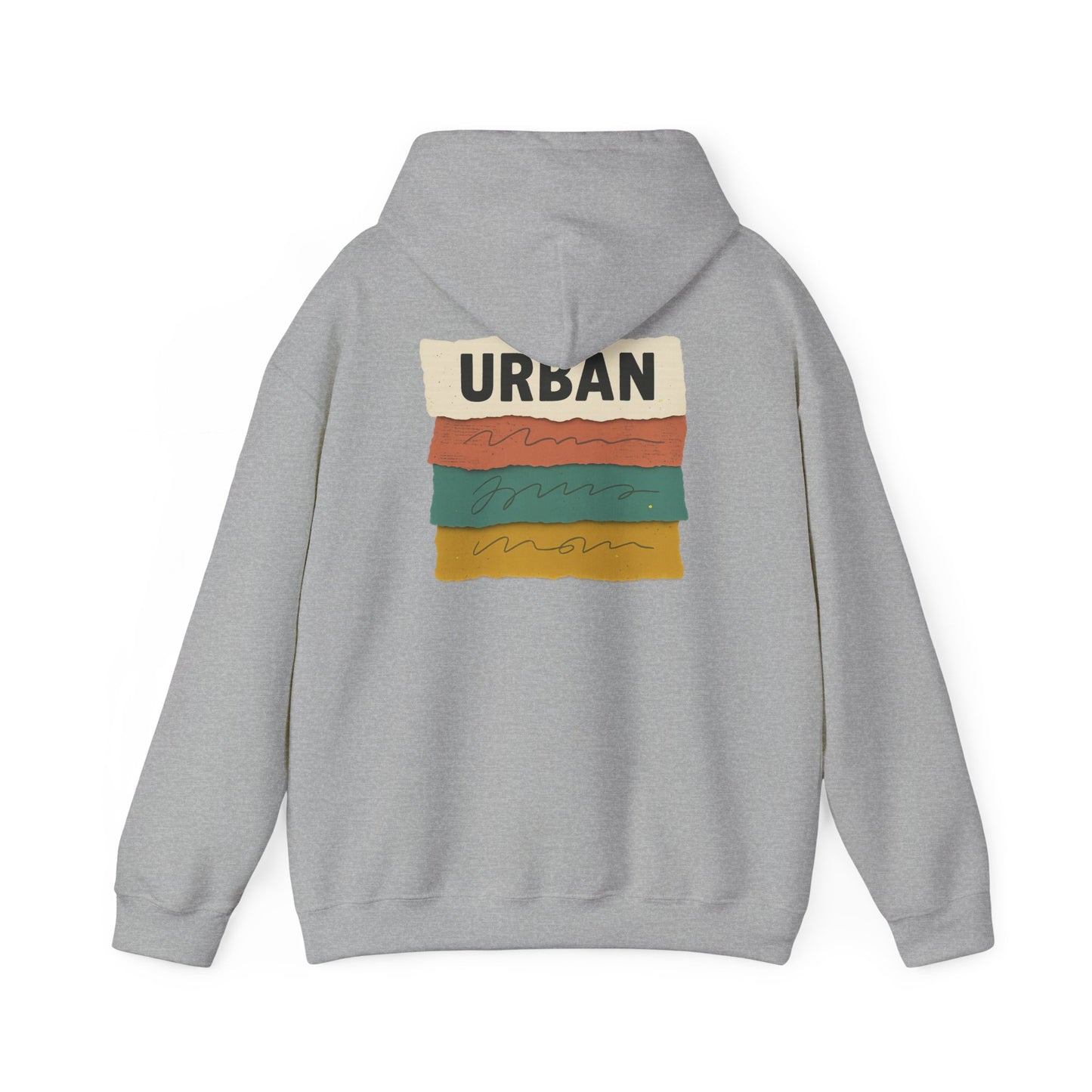 Urban Stripes Hoodie — Retro Color Block Graphic Pullover