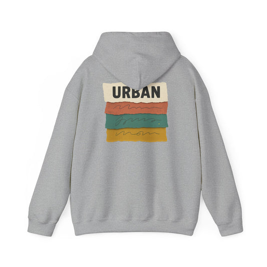 Urban Stripes Hoodie — Retro Color Block Graphic Pullover