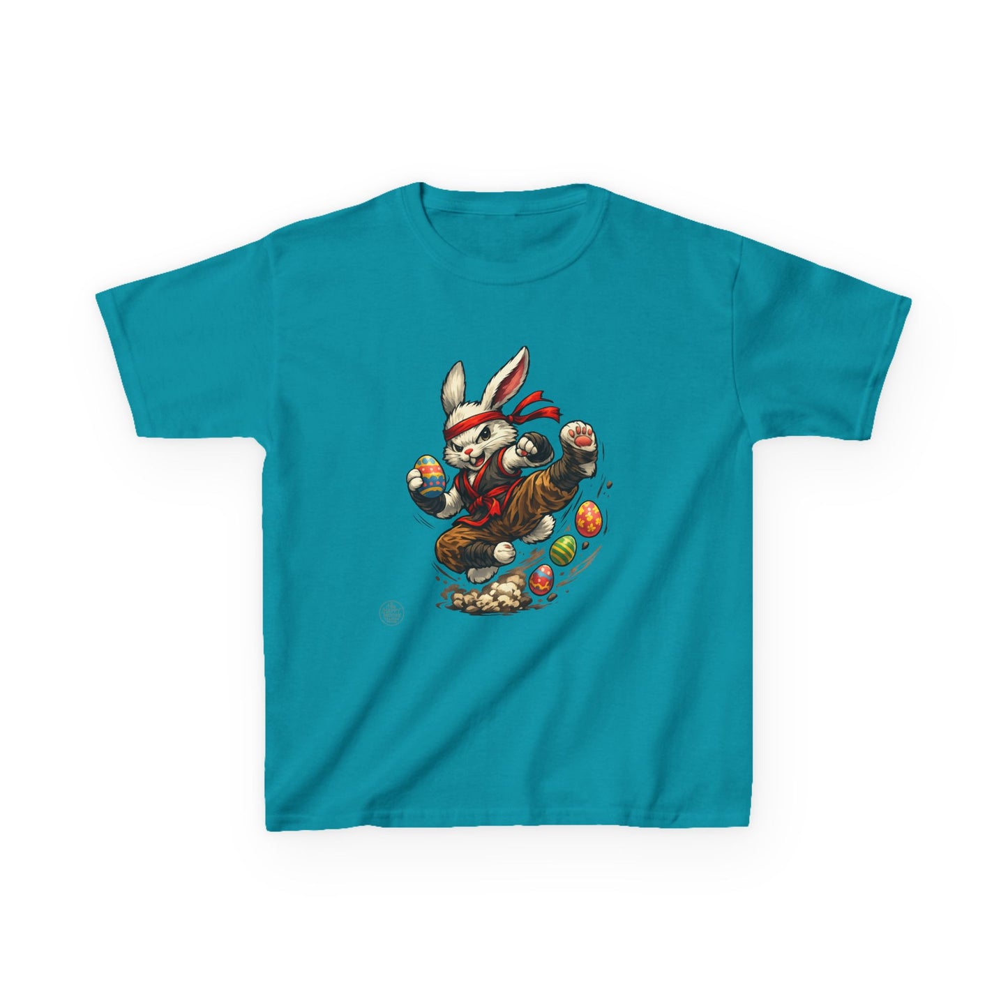 Kids Tee — Playful Easter Bunny with Colorful Eggs