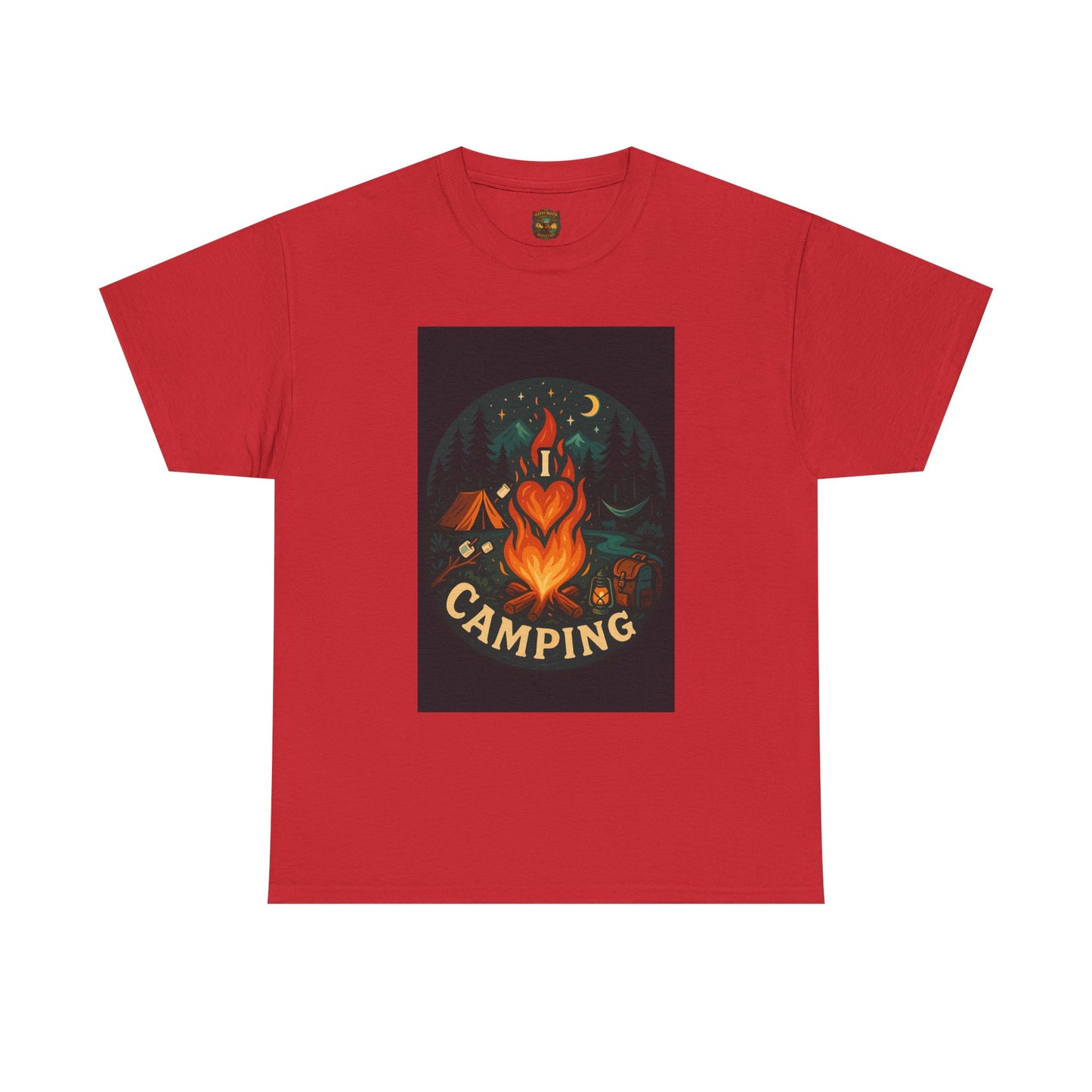 Camping Heart Campfire T-Shirt | Outdoor Adventure Graphic Tee