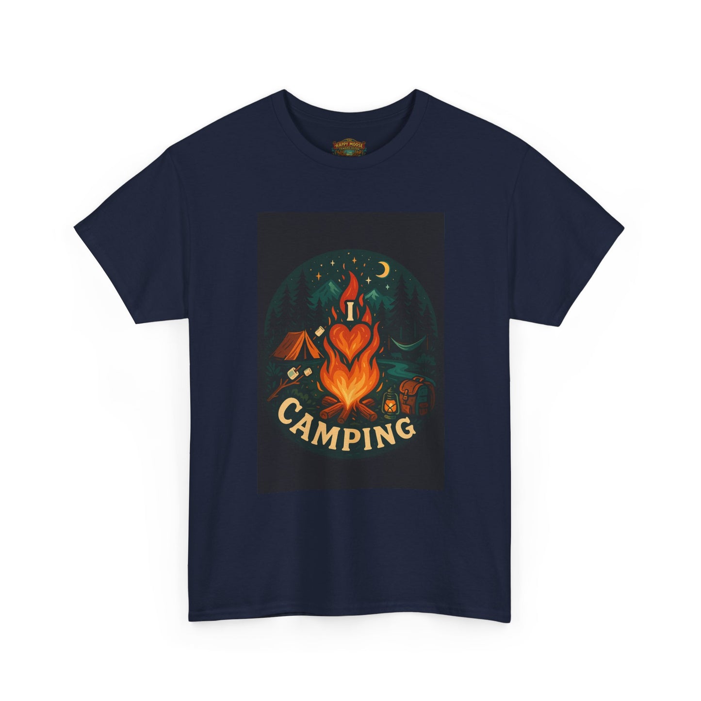 Camping Heart Campfire T-Shirt | Outdoor Adventure Graphic Tee