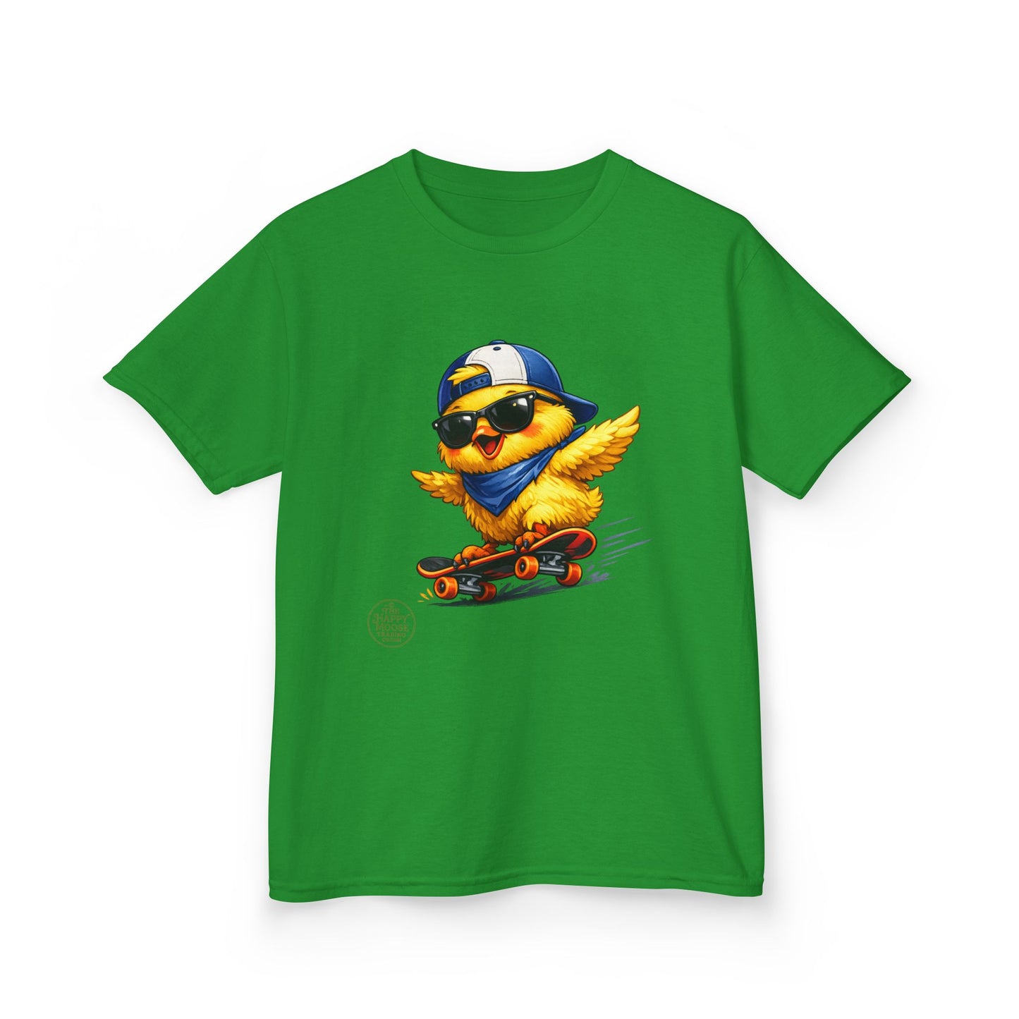 Skateboard Chick Kids T‑Shirt — Cool Sunglasses Duck Skateboard Graphic Tee