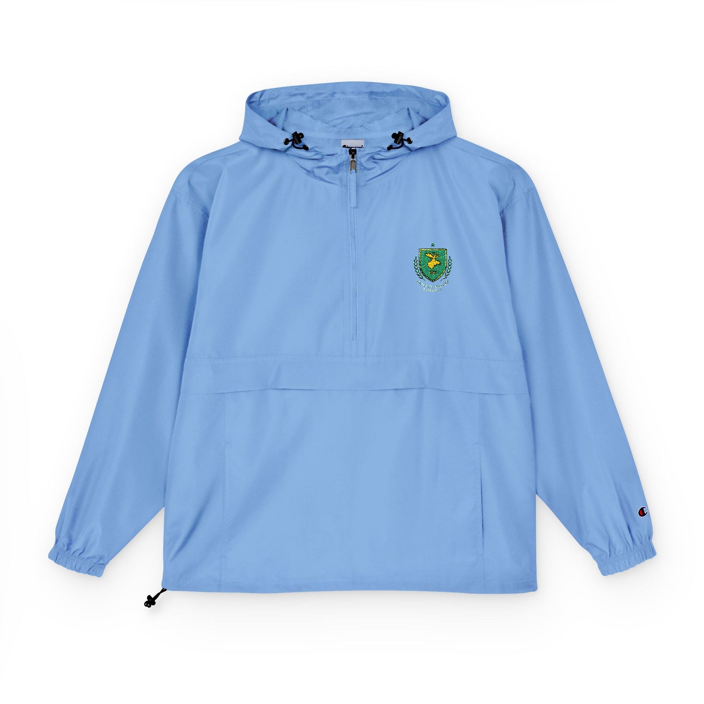 Yellow Packable Anorak Jacket — Small Green Crest Chest Logo