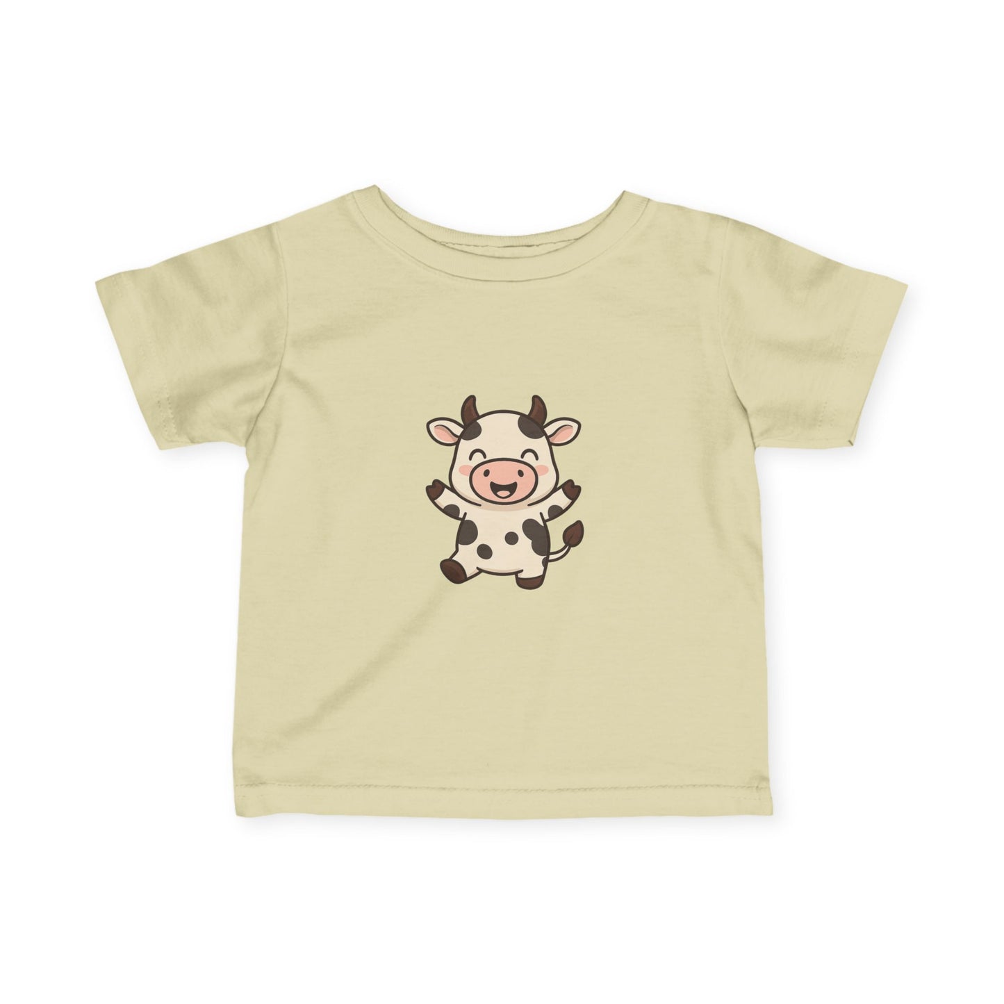 Cute Baby Cow Infant Tee — Adorable Cartoon Calf Bodysuit Shirt