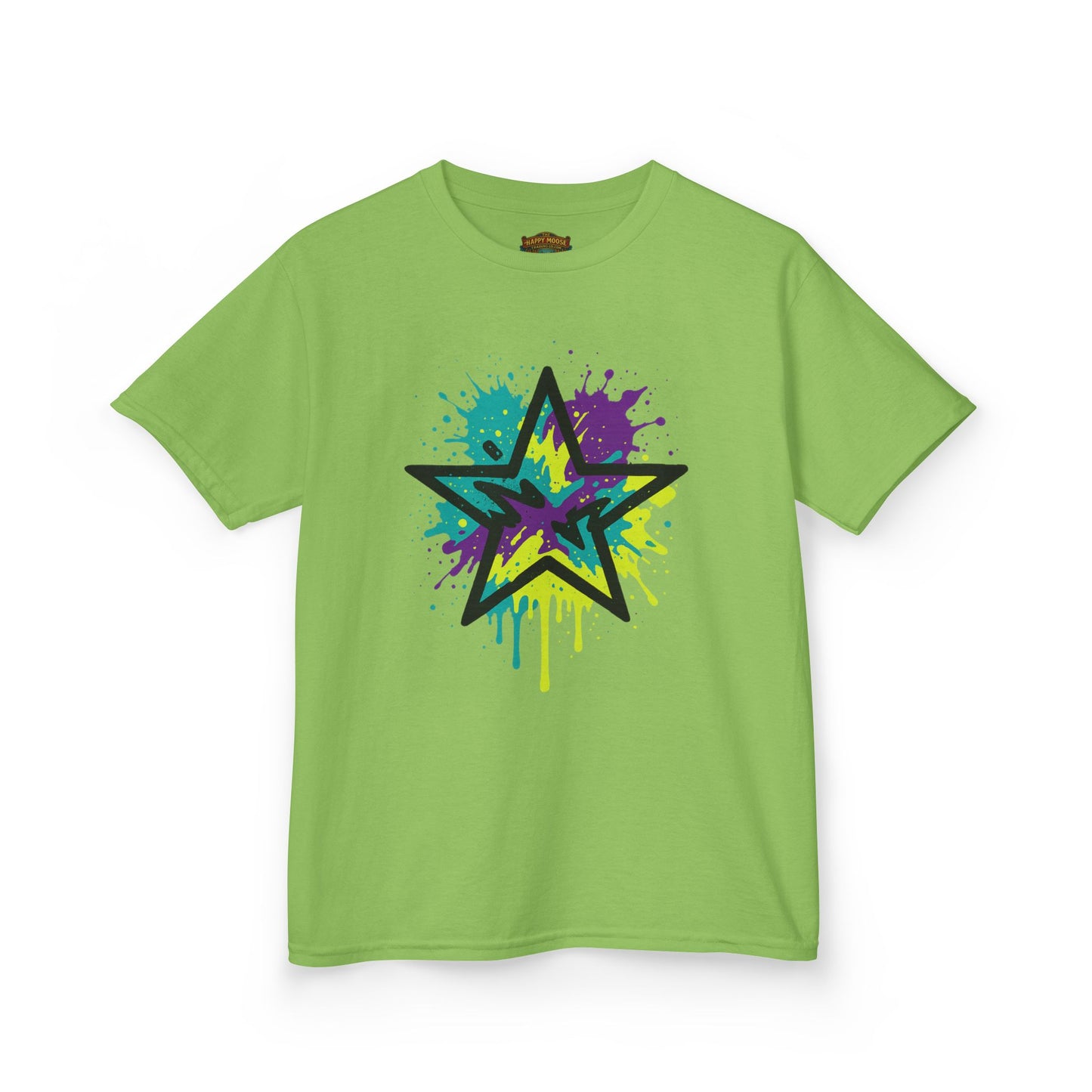 Kids Star Graffiti T-Shirt — Colorful Drip Street Art Tee