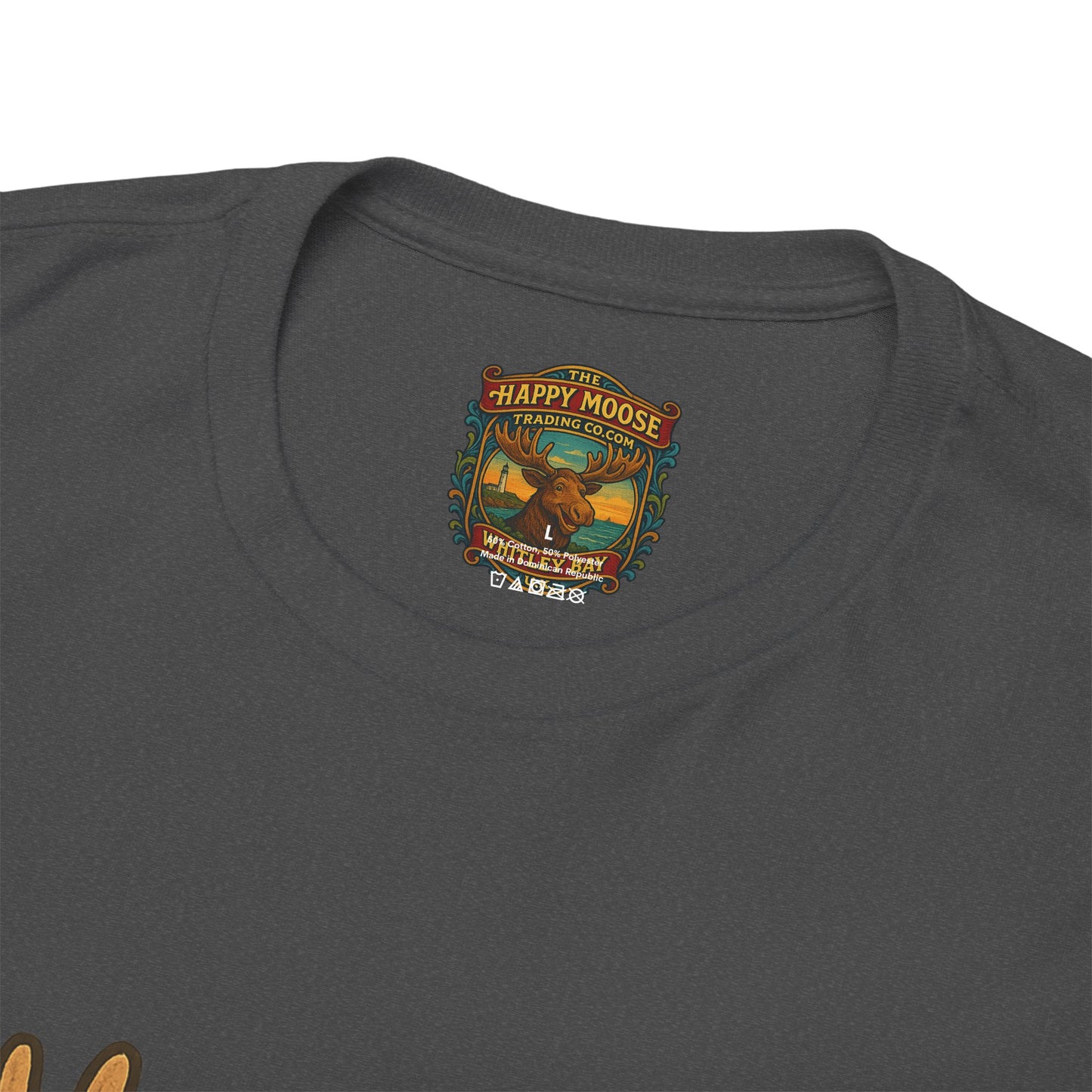 Moose on Vacation T-Shirt — Tropical Retro Moose with Sunglasses & Drink