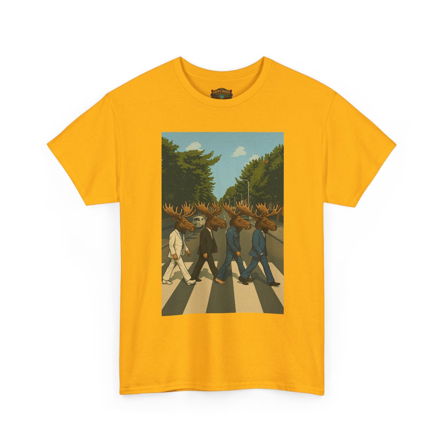 Moose Abbey Road Tee — Retro Parody Band Graphic T-Shirt