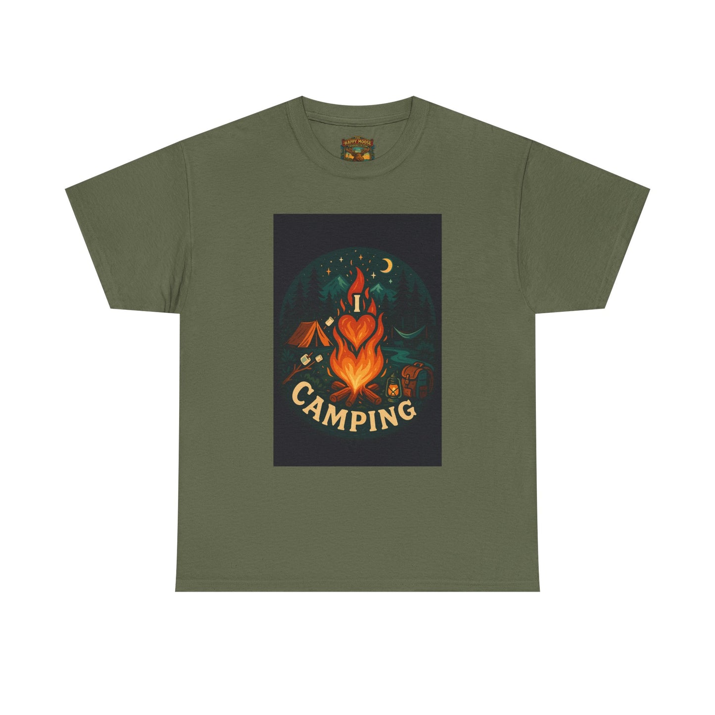 Camping Heart Campfire T-Shirt | Outdoor Adventure Graphic Tee