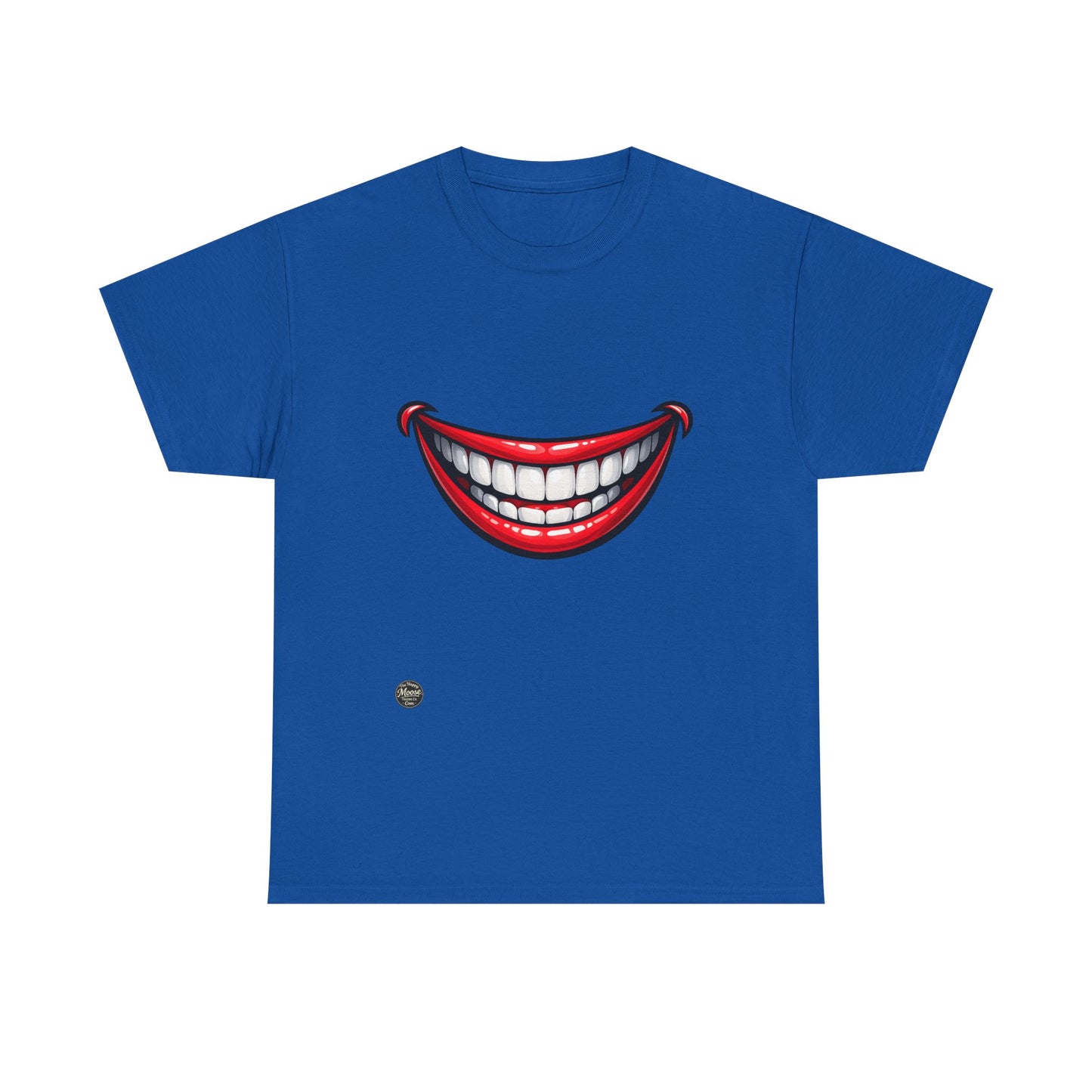 Smiling Joker Mouth Tee — Funny Red Grin Graphic T-Shirt