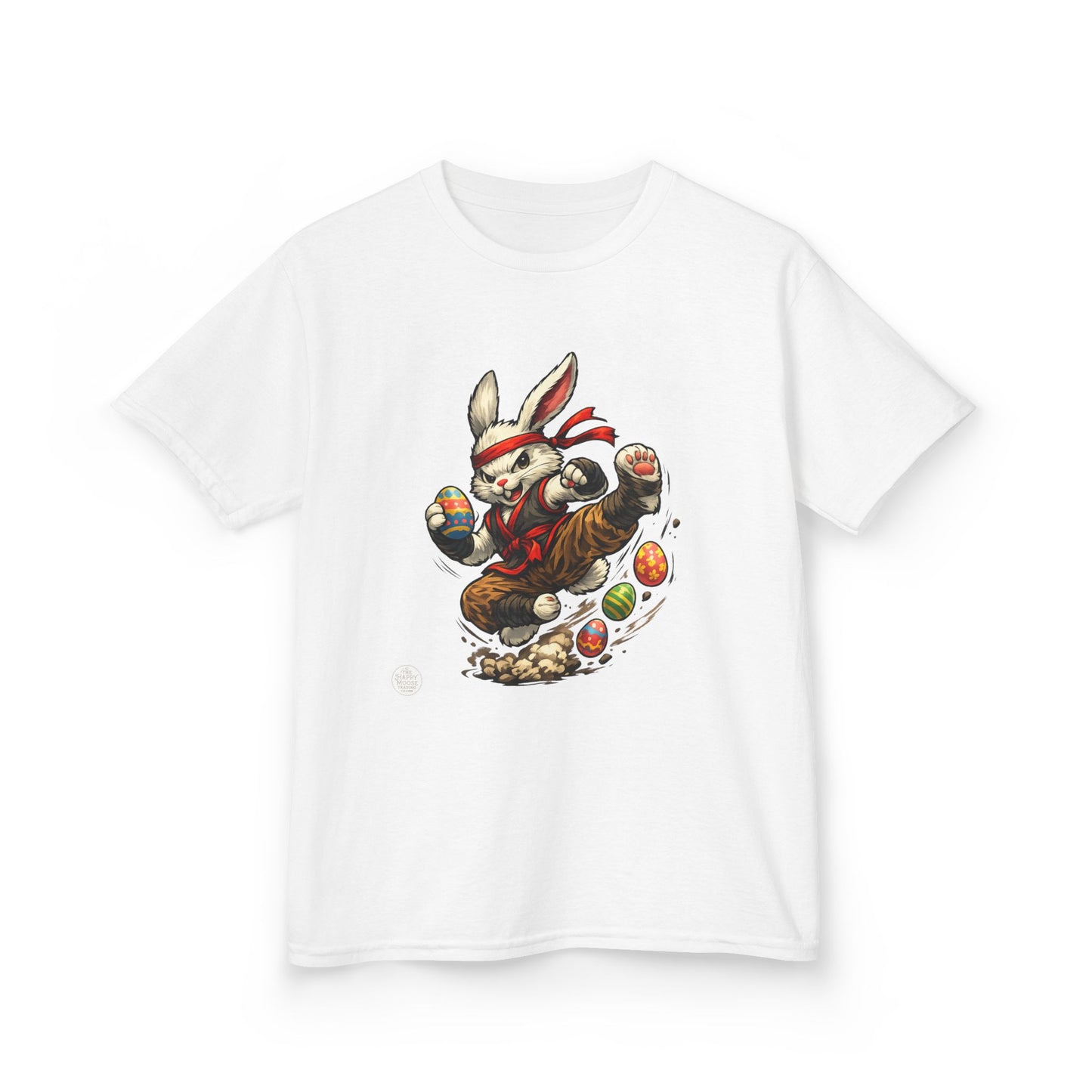 Kids Tee — Playful Easter Bunny with Colorful Eggs