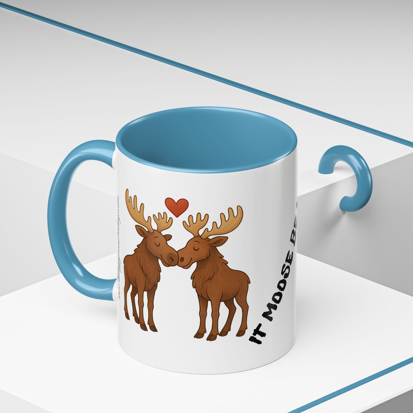It Moose Be Love Coffee Mug — Cute Romantic Moose Couples Accent Mug (11/15oz)