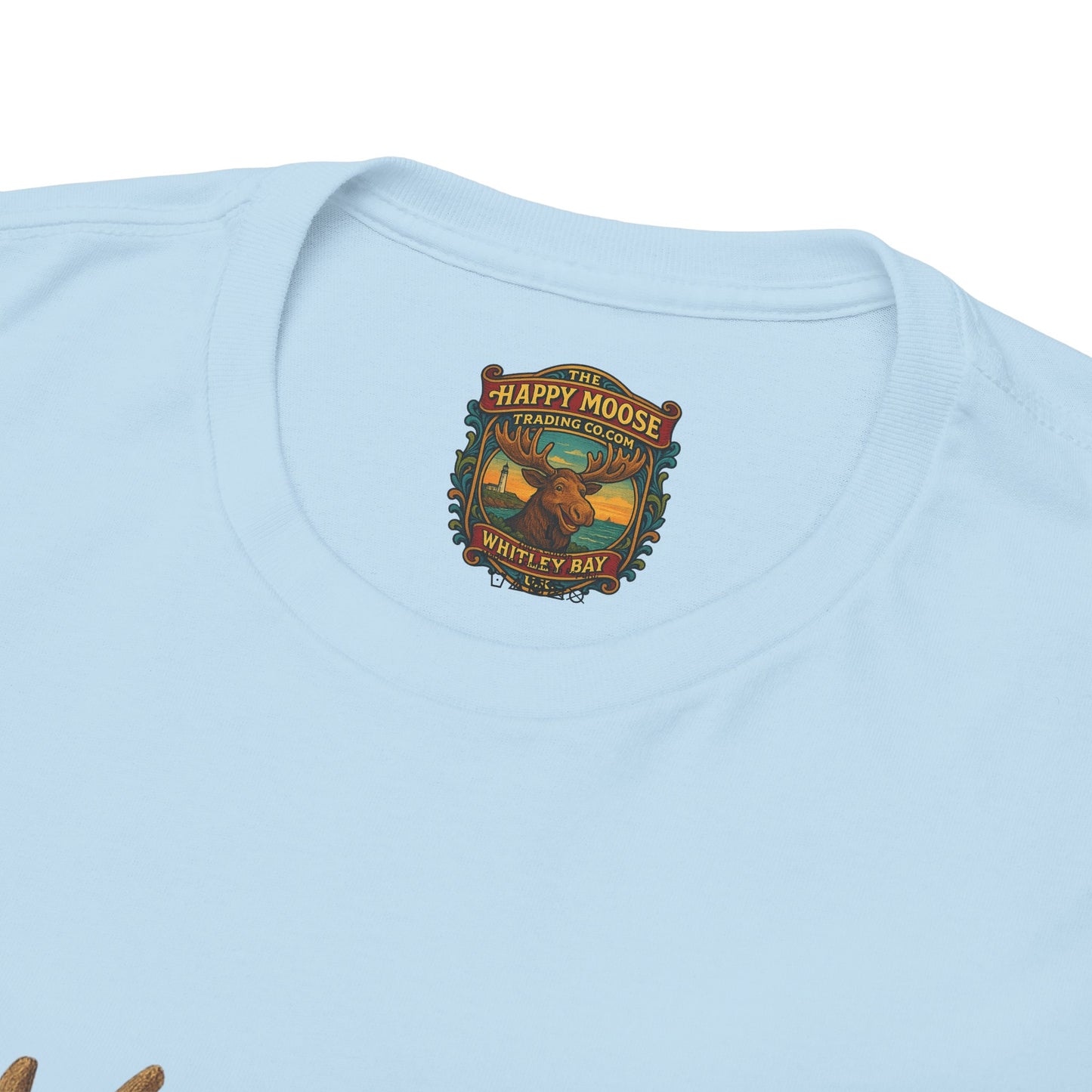 Surreal Moose Head Suit T‑Shirt — 'Man with Antlers' Artistic Graphic Tee