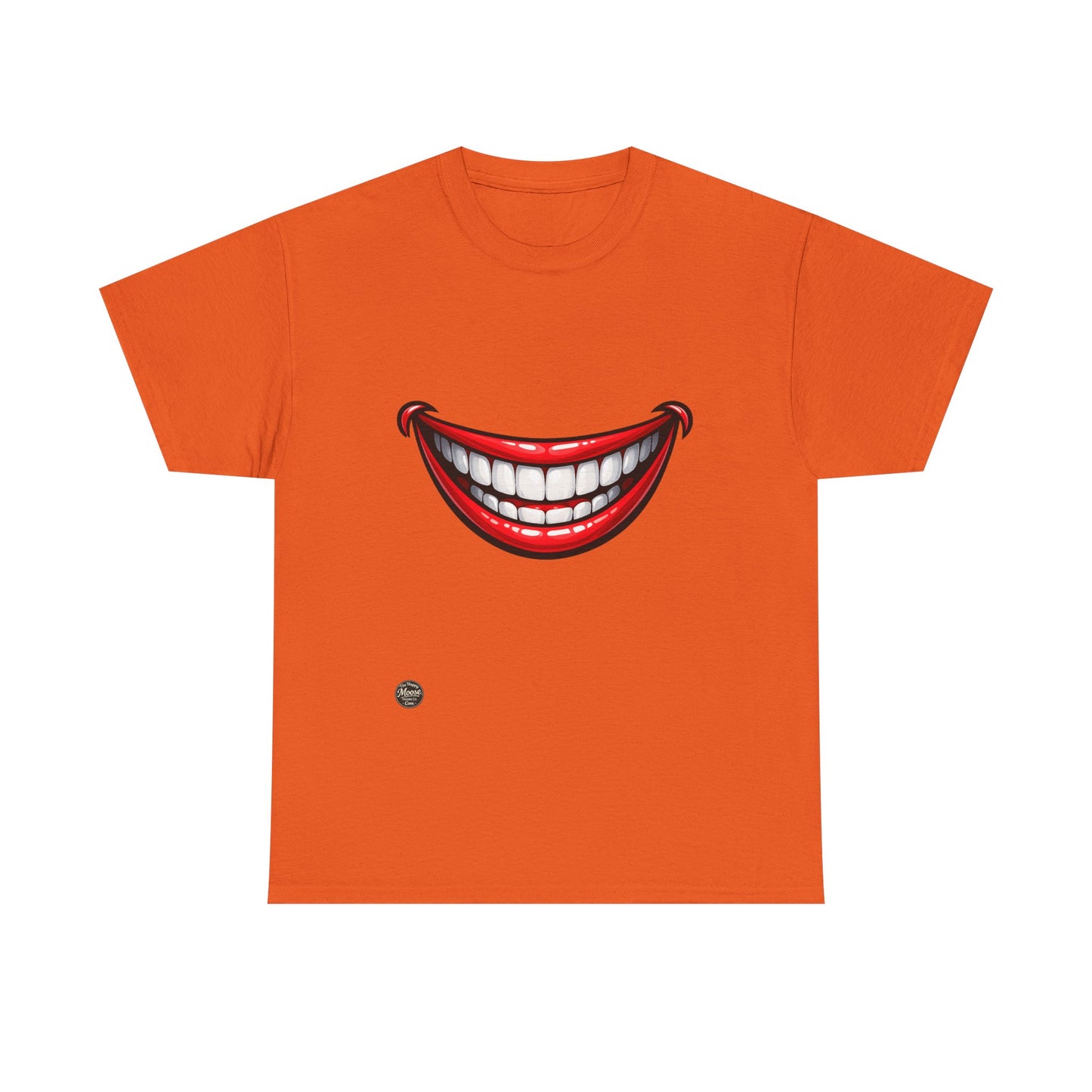 Smiling Joker Mouth Tee — Funny Red Grin Graphic T-Shirt