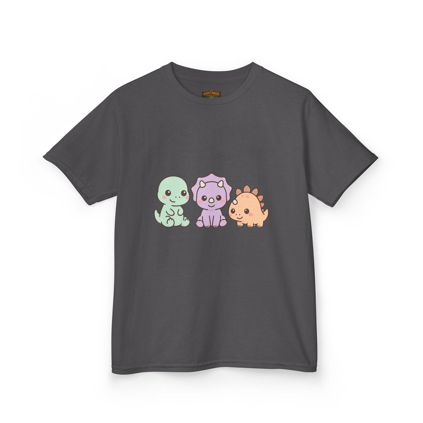 Kids Dino Trio T‑Shirt — Cute Pastel Dinosaur Graphic Tee for Toddlers & Children