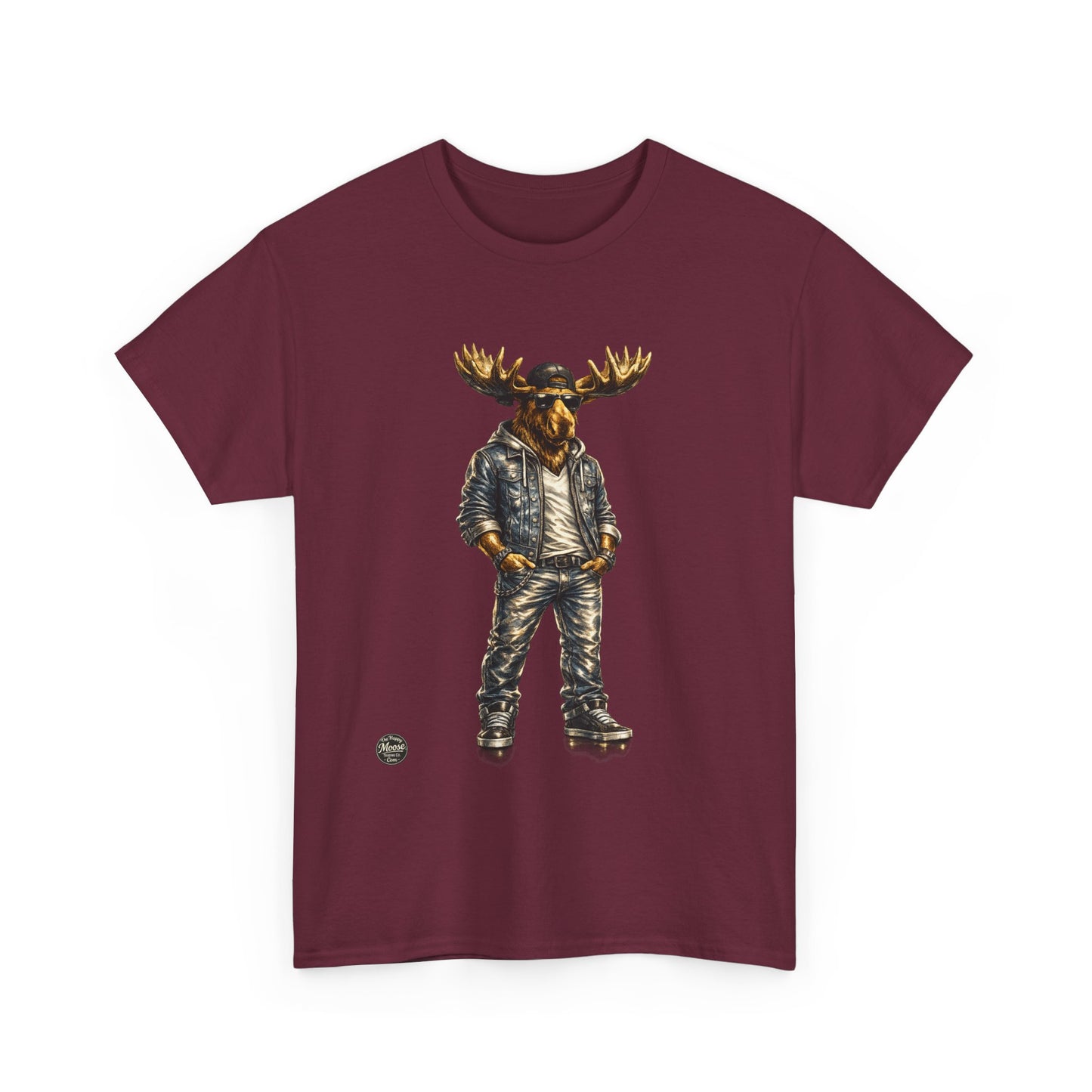 Rustic Urban Moose Graphic Tee — Outdoorsy Moose Illustration T-Shirt