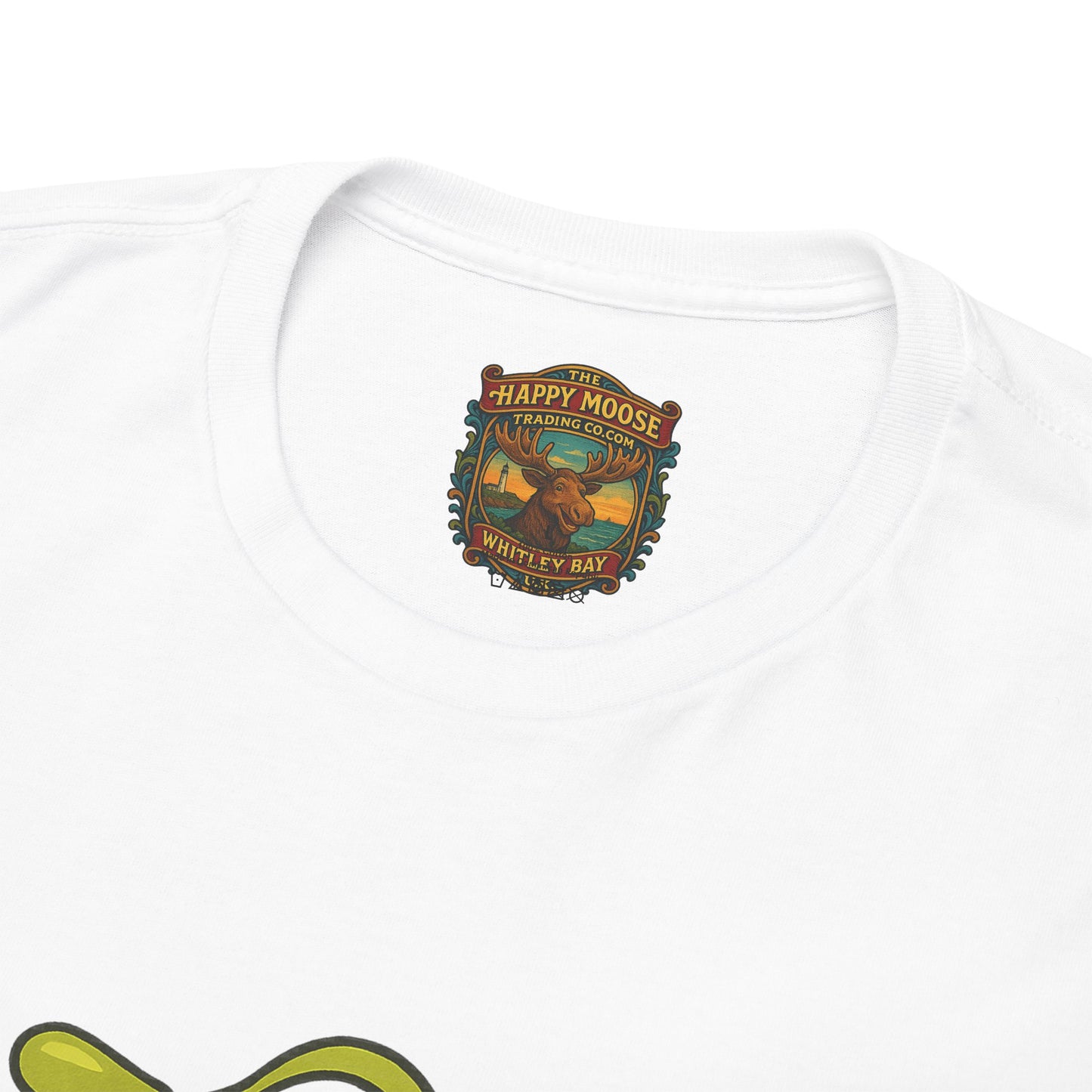 Green Alien Cartoon Tee | Funny Space Monster Illustration B