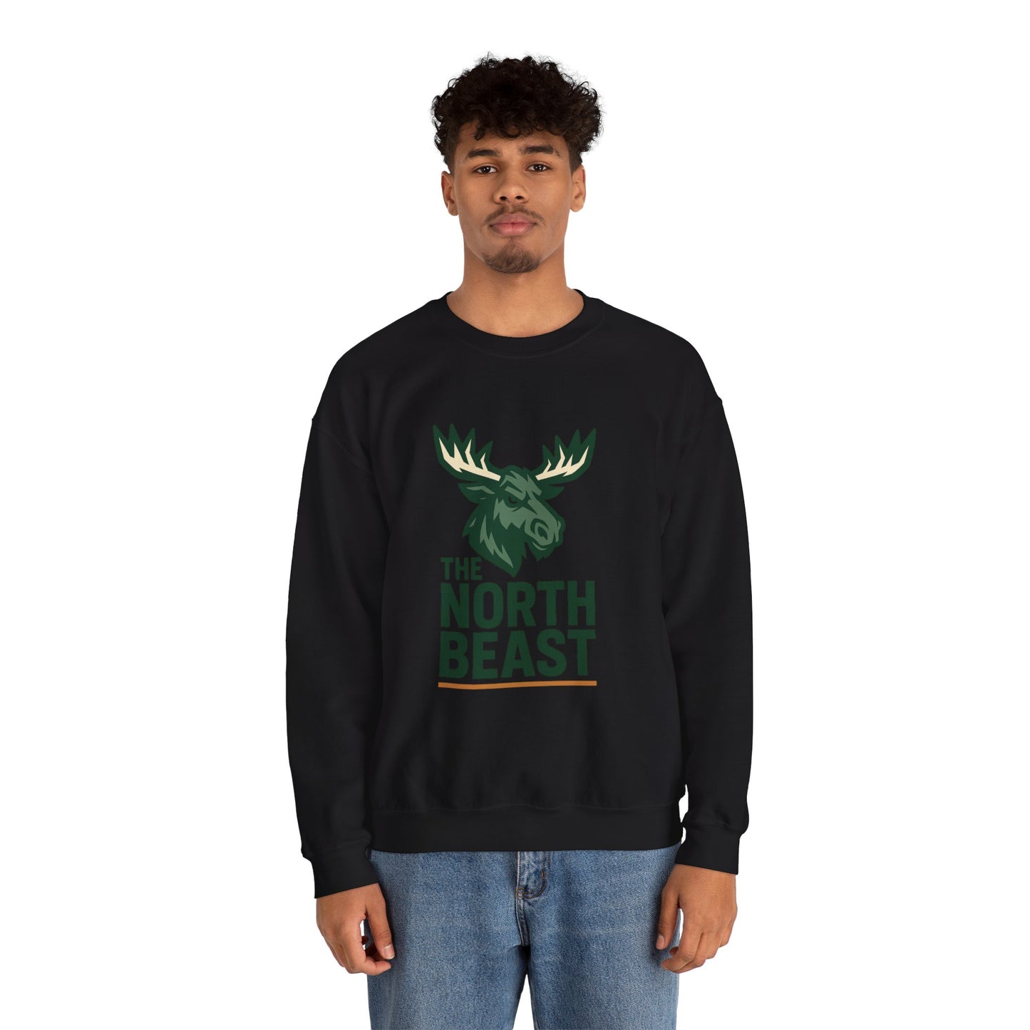 Crewneck Sweatshirt — "The North Beast" Moose Logo Pullover