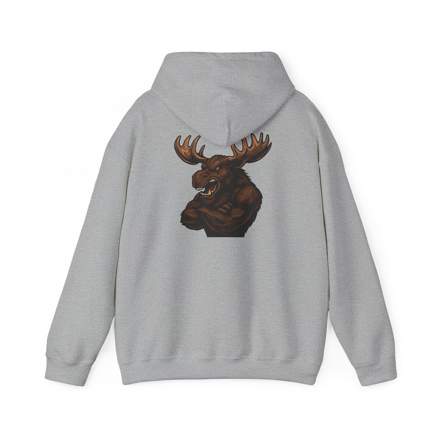 Ferocious Moose Head Graphic Hoodie — Bold Wilderness Outdoor Pullover