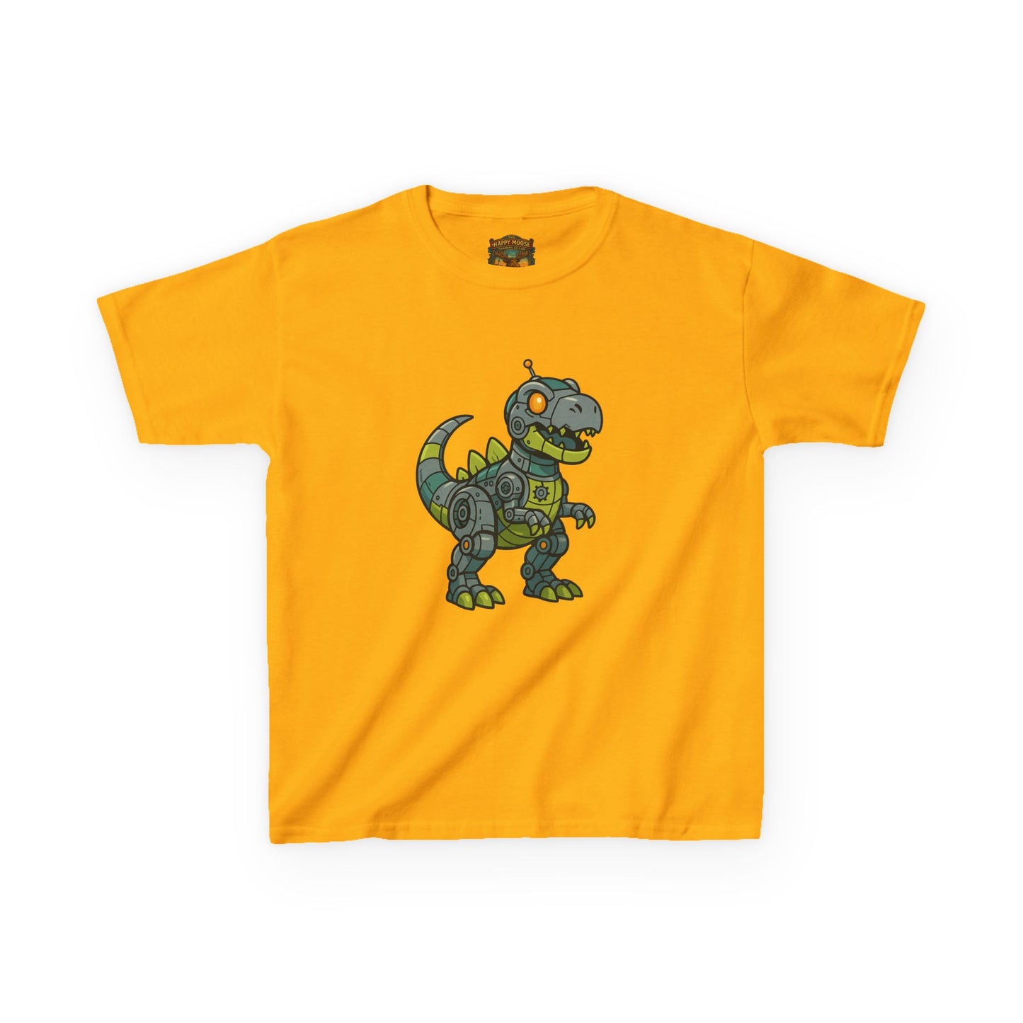 Kids Robot Dinosaur T‑Shirt — Cute Mech T‑Rex Graphic Tee for Boys & Girls