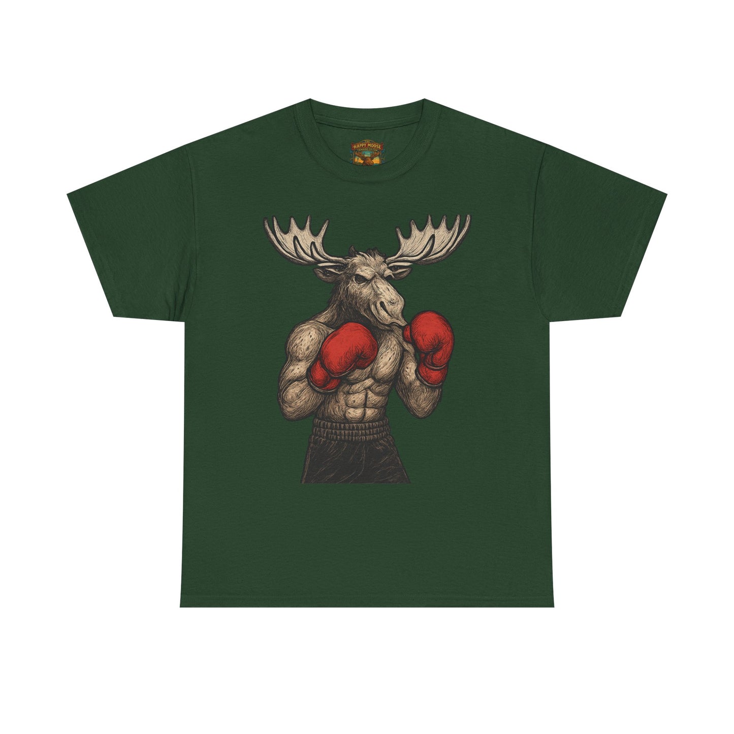 Boxing Moose T‑Shirt — Funny Wildlife Gym Tee for Men & Women