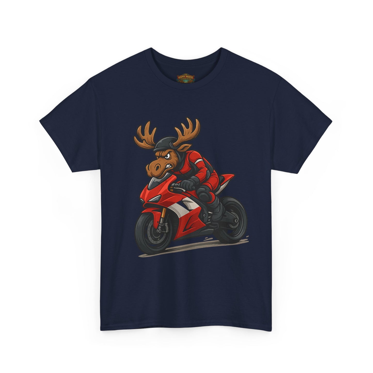 Motorcycle Moose T-Shirt — Funny Biker Graphic Tee