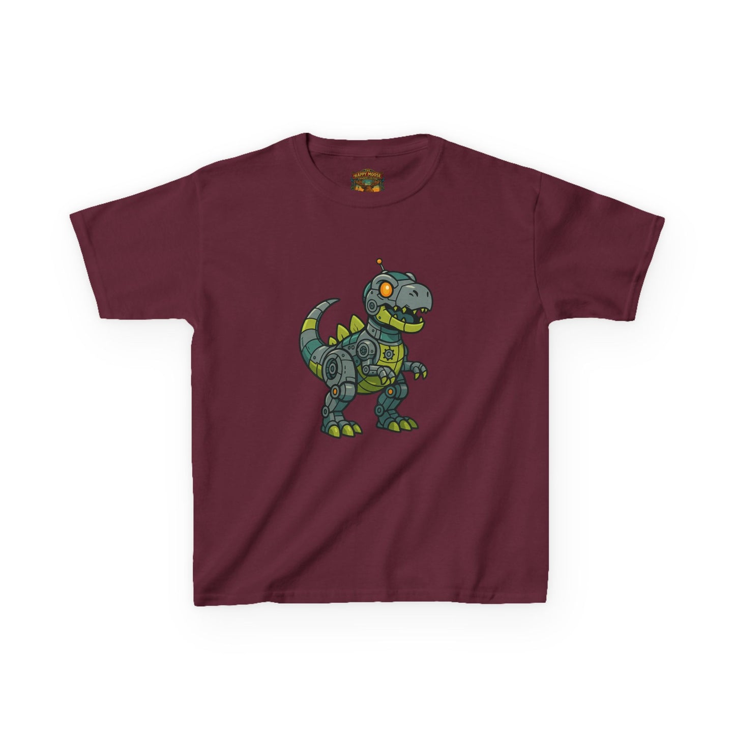 Kids Robot Dinosaur T‑Shirt — Cute Mech T‑Rex Graphic Tee for Boys & Girls