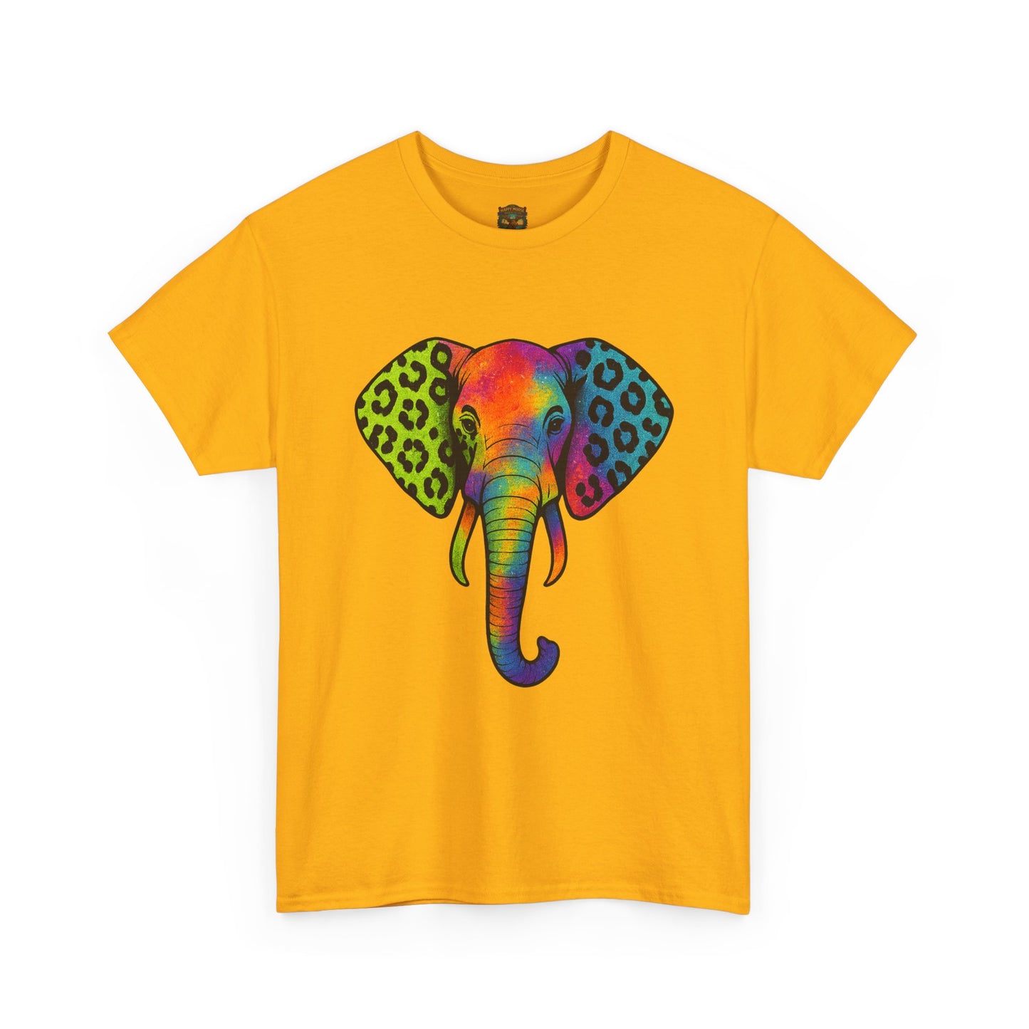 Colorful Leopard Print Elephant T-Shirt