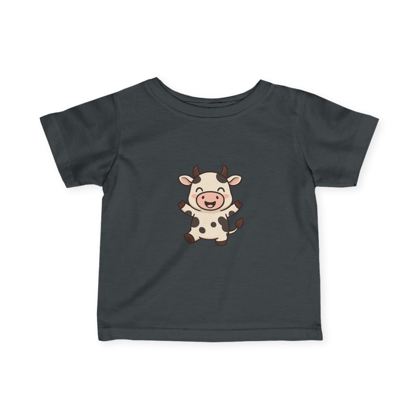 Cute Baby Cow Infant Tee — Adorable Cartoon Calf Bodysuit Shirt