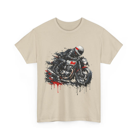 Motorcycle Racer T-Shirt Speed Rider Graphic Drip Street Art Biker Tee EBC09